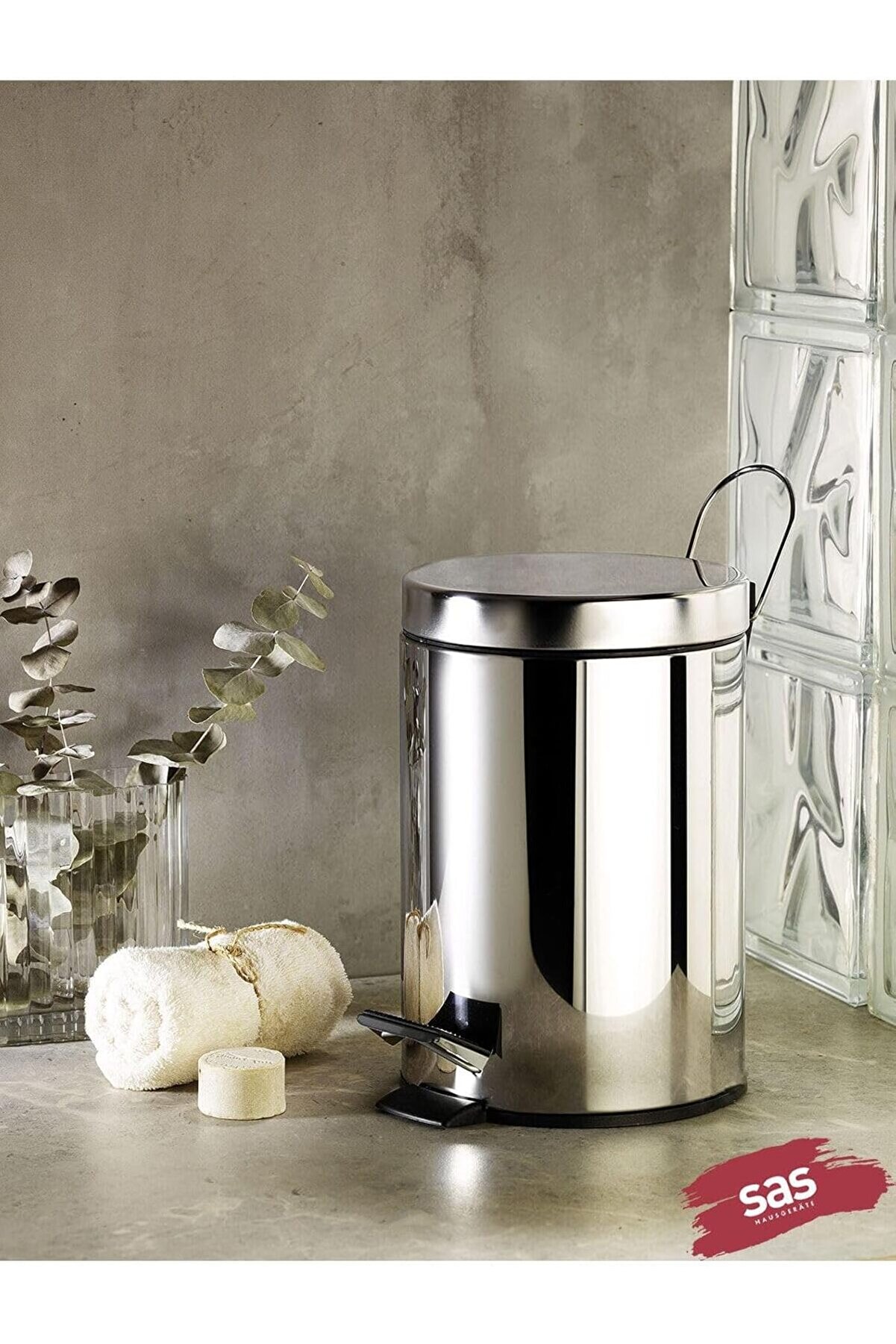 STOREMAX Krom Pedallı Çöp Kovası 5 lt 1014773