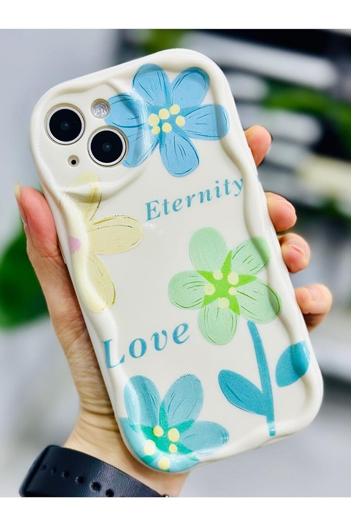 STOREMAX pltnstoreshop Aksesuar Iphone 13 Ve 14 ile Uyumlu Eternity Baskı Desenli Silikon Kılıf pltnstoreshop