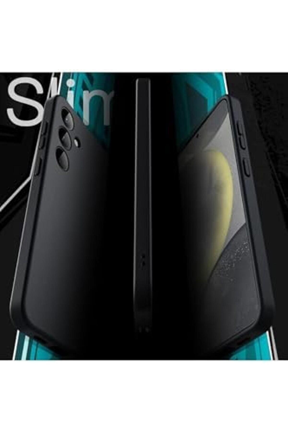 Aksesuar S24 İle Uyumlu İçi̇ Kadi̇fe Kamera Korumalı Lansman Si̇li̇kon Kılıf Yapılı Tam Koruma Sağlayan