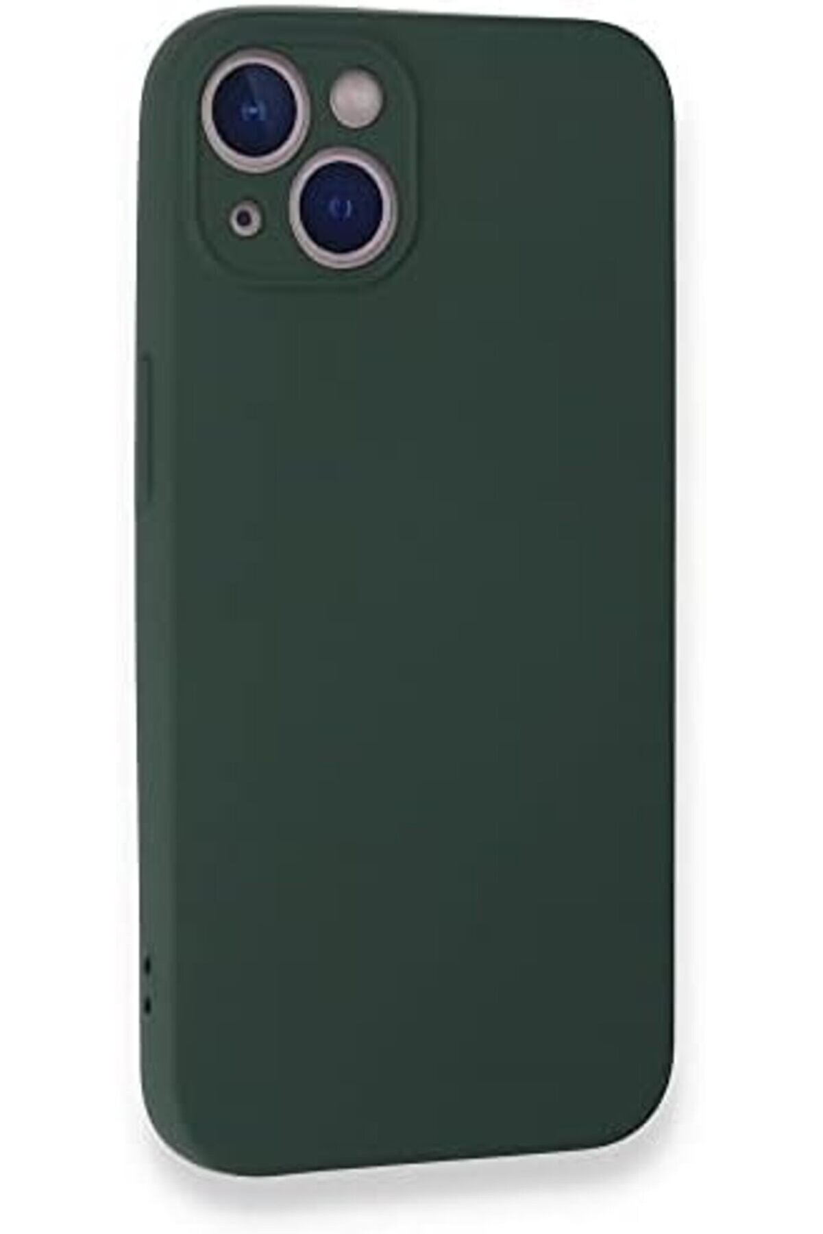 Aksesuar 14 İle Uyumlu İçi̇ Kadi̇fe Dışı Mat Yapıya Sahi̇p Kamera Korumalı Lansman Si̇li̇kon Kılıf (Yeşi̇l