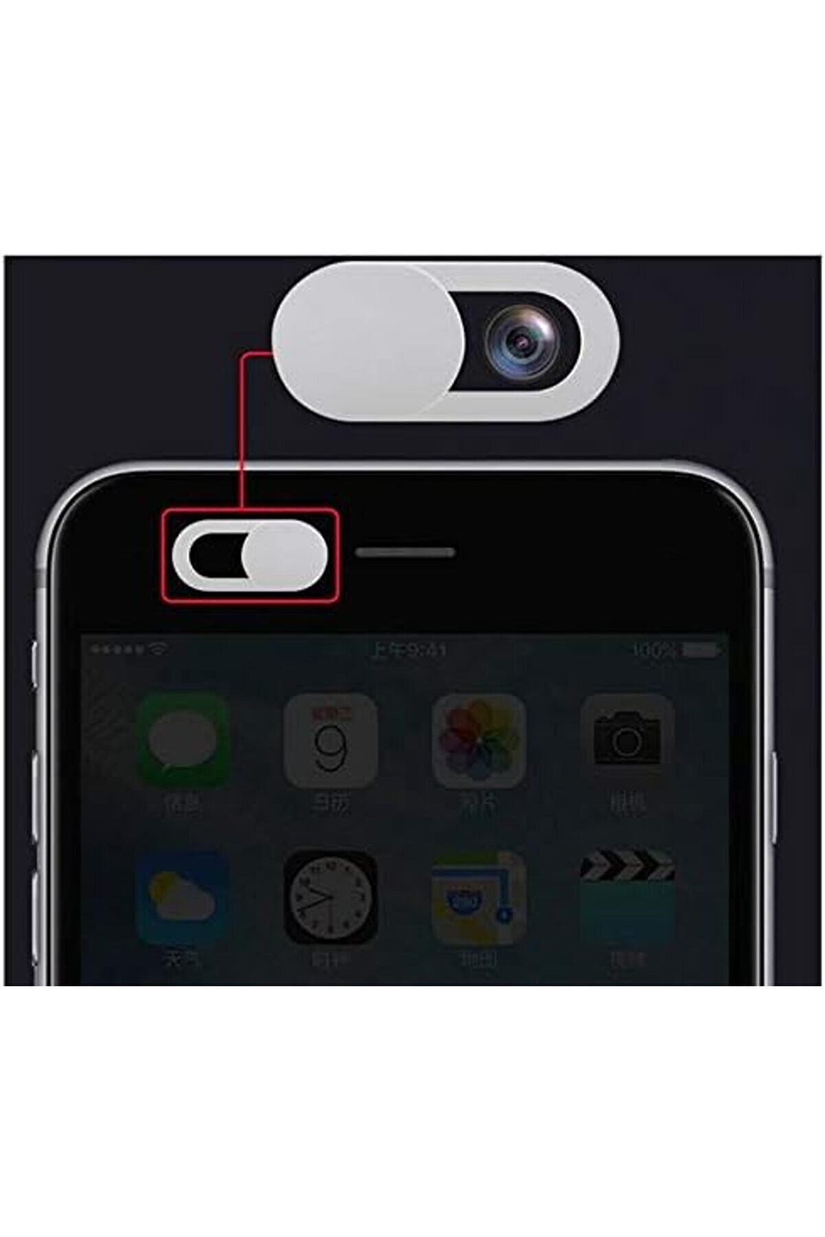 Web Kamerası Kapağı, Webcam Cover,, Laptop,, Telefon, Tablet İçi̇n Kamera Kapatıcı, Gi̇zleyi̇ci̇ Beyaz (