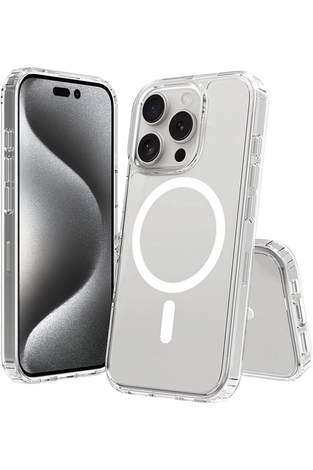 STOREMAX 16 PRO Uyumlu Manyetik Şeffaf Kılıf - Silikon, Toz ve Kirden Korur,, Kenar Korumalı, Şarj Kılıfı 10