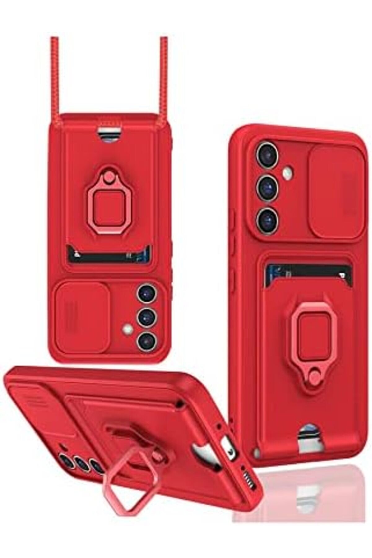 A05S Kılıf Zuma Kamera Sürgülü Kartvi̇zi̇tli̇ İpli̇ Si̇li̇kon Kılıf 1014773