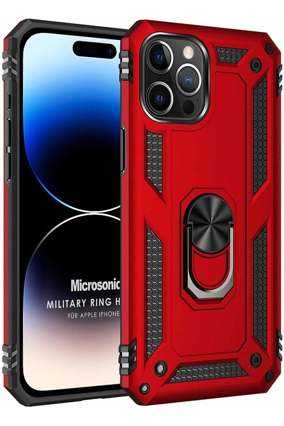 STOREMAX Kılıf 15 Pro i&ccedil;in Ring Holder Kırmızı [ 15 Pro ile Uyumlu Kılıf - Kırmızı] 1014773