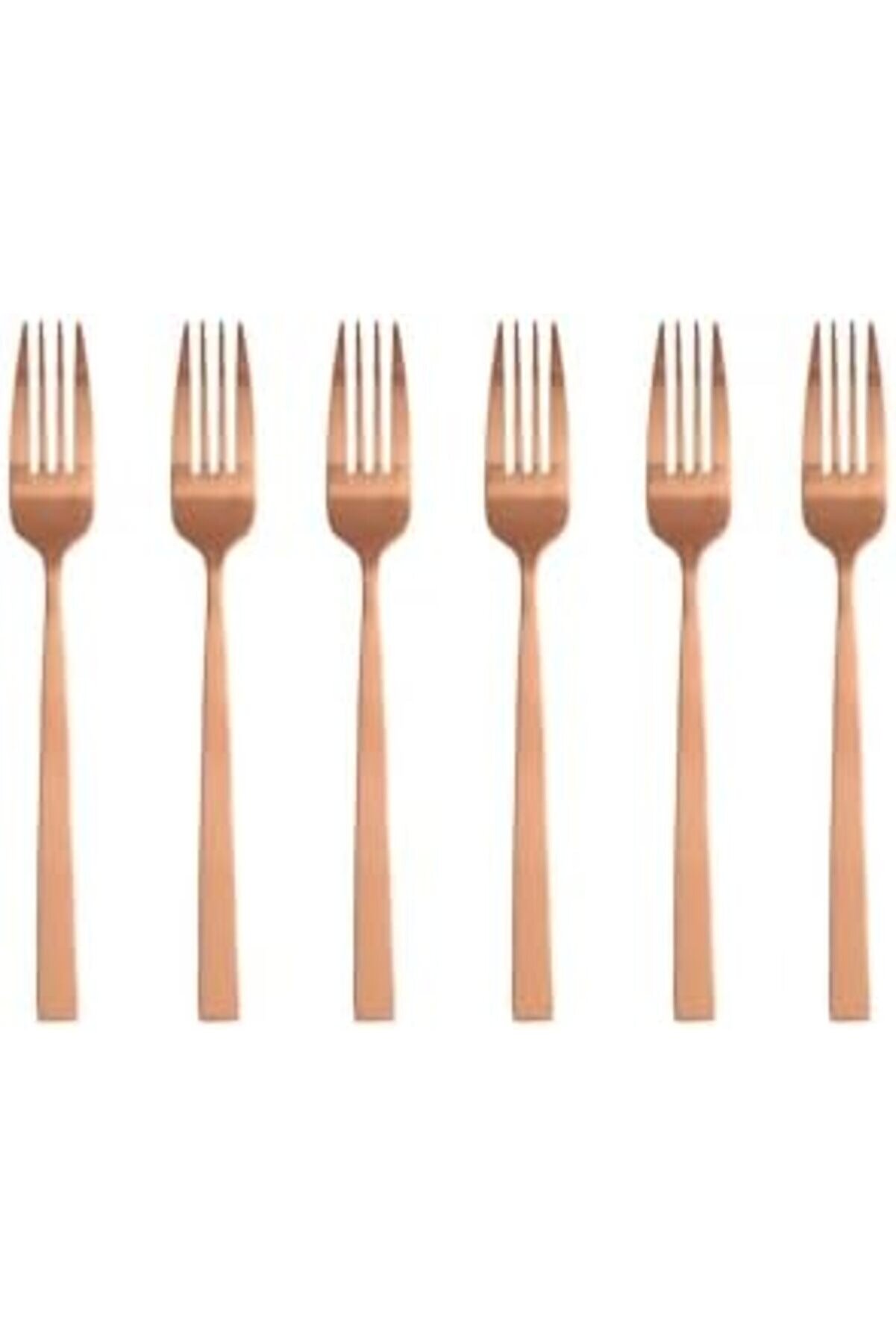 Quantum Mat Bakır Tatlı Çatalı 6 Adet