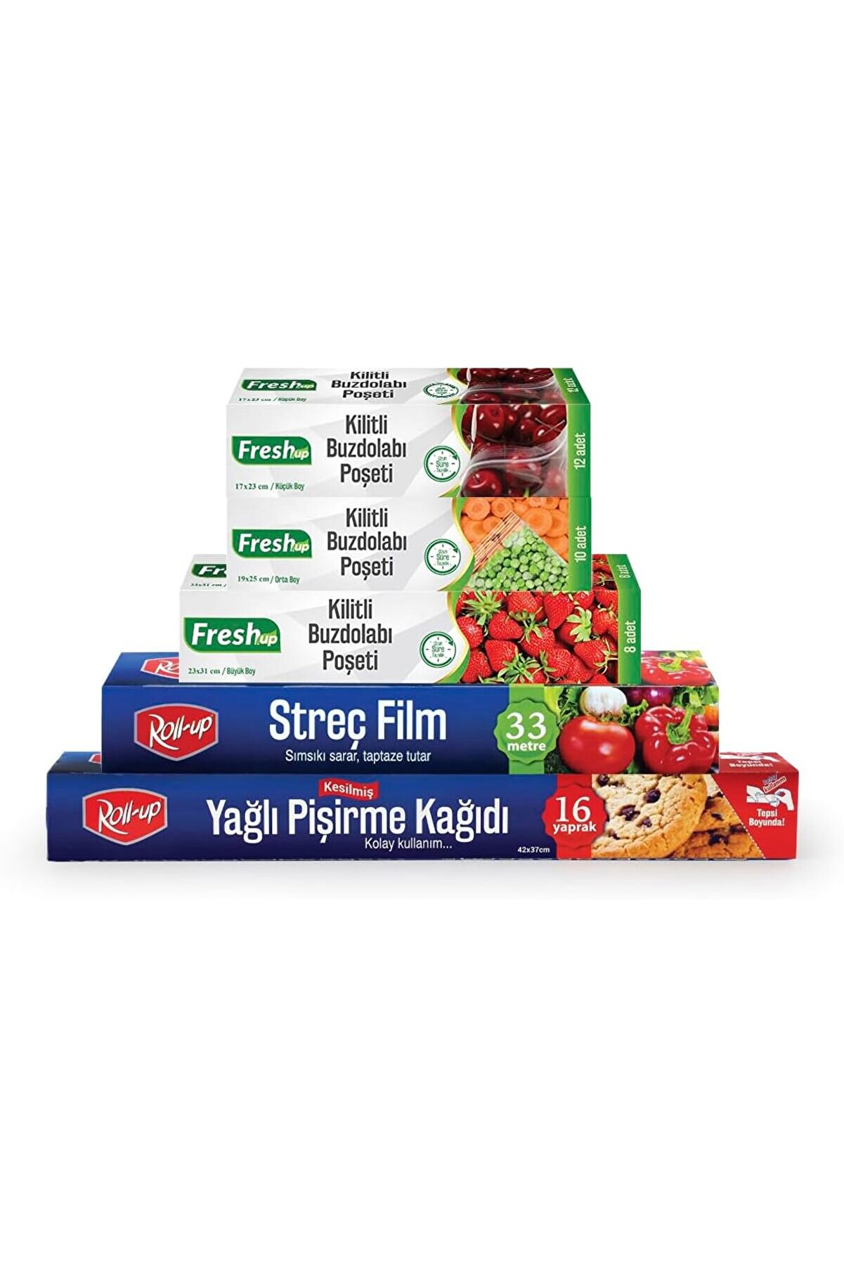 STOREMAX Pişirme Kağıdı- Streç Film - Buzdolabı Poşeti Ekonomik Mutfak Seti 1014773