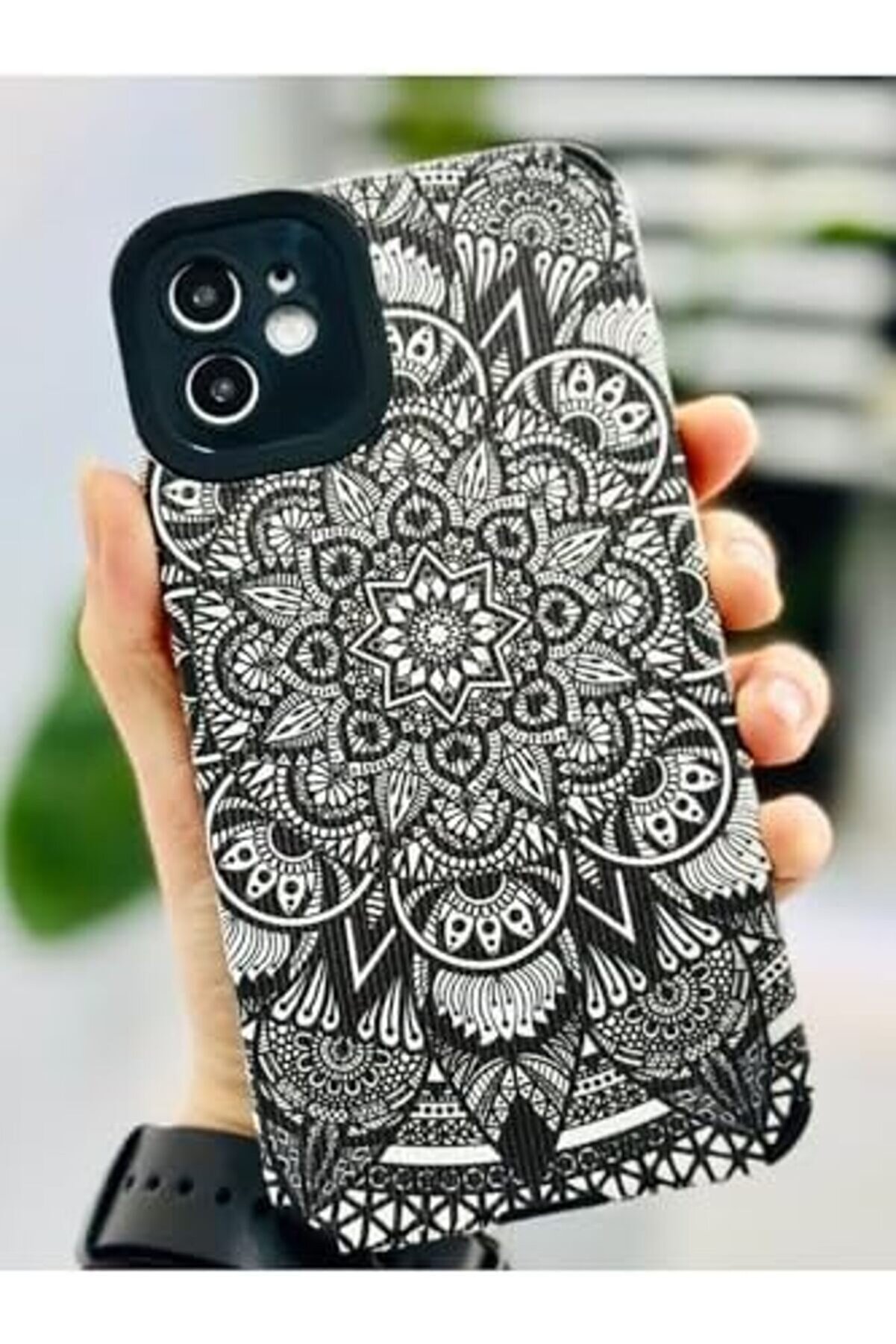 Aksesuar 11 İle Uyumlu Kaplama Mandala Tasarımlı Esnek Si̇li̇kon Kılıf 1014773