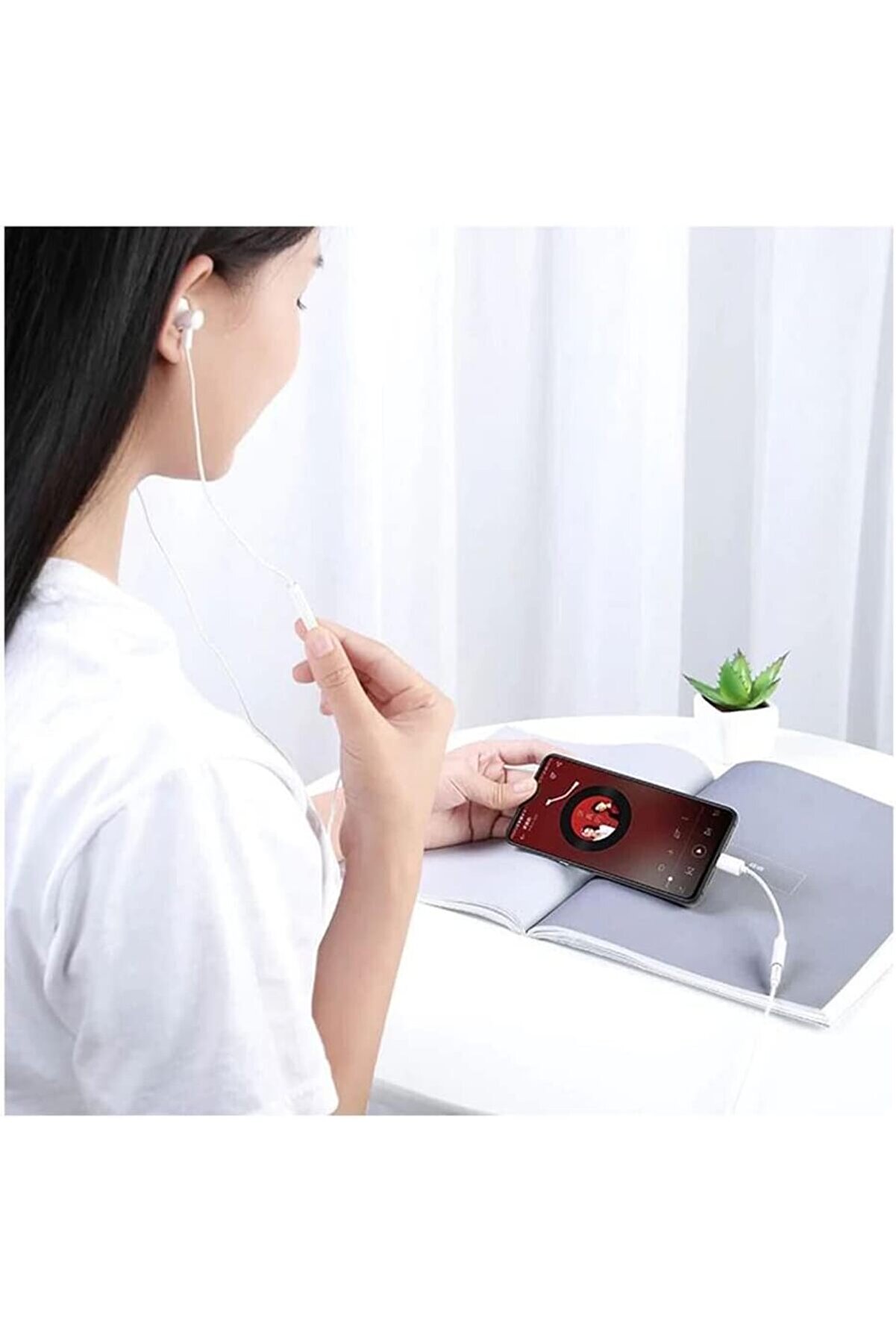 Typ-C İçi̇n 3.5Mm Kulaklık Ve Mi̇krofon Adaptörü Si̇yah (Si̇yah) 1175713