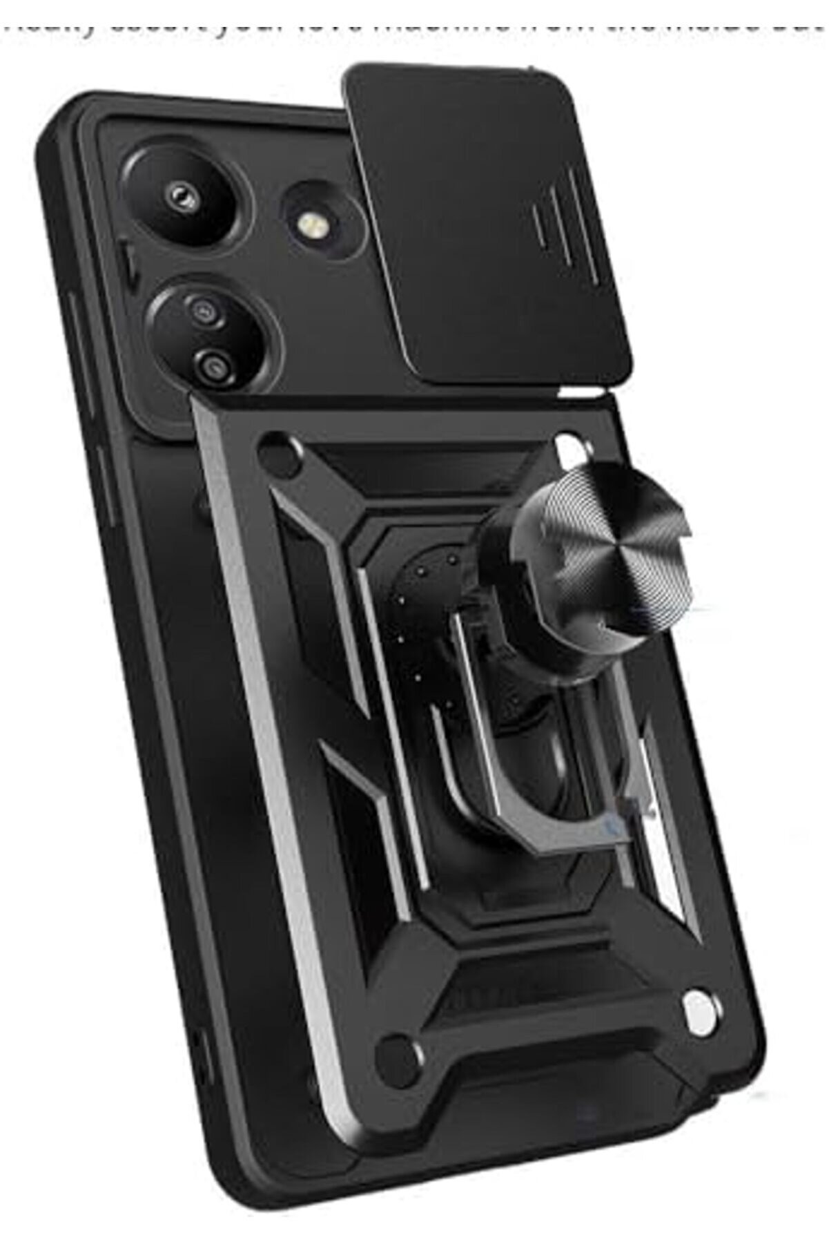 13C Uyumlu Kamera Korumalı S&uuml;rg&uuml;l&uuml; Y&uuml;z&uuml;kl&uuml; Tank Kılıf (Si̇yah) 1014773