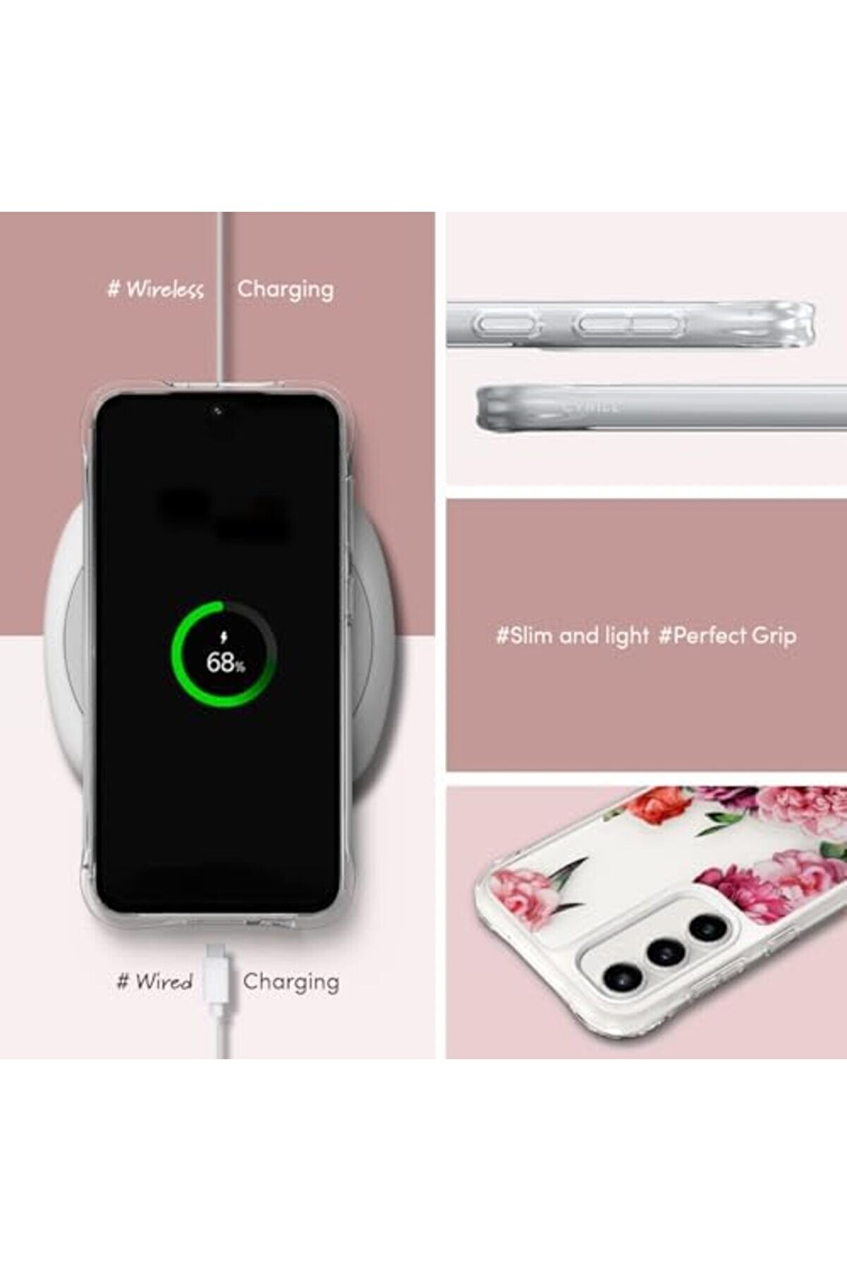 Ci̇el By S23 Fe Kılıf Ceci̇le Rose Floral - Acs06