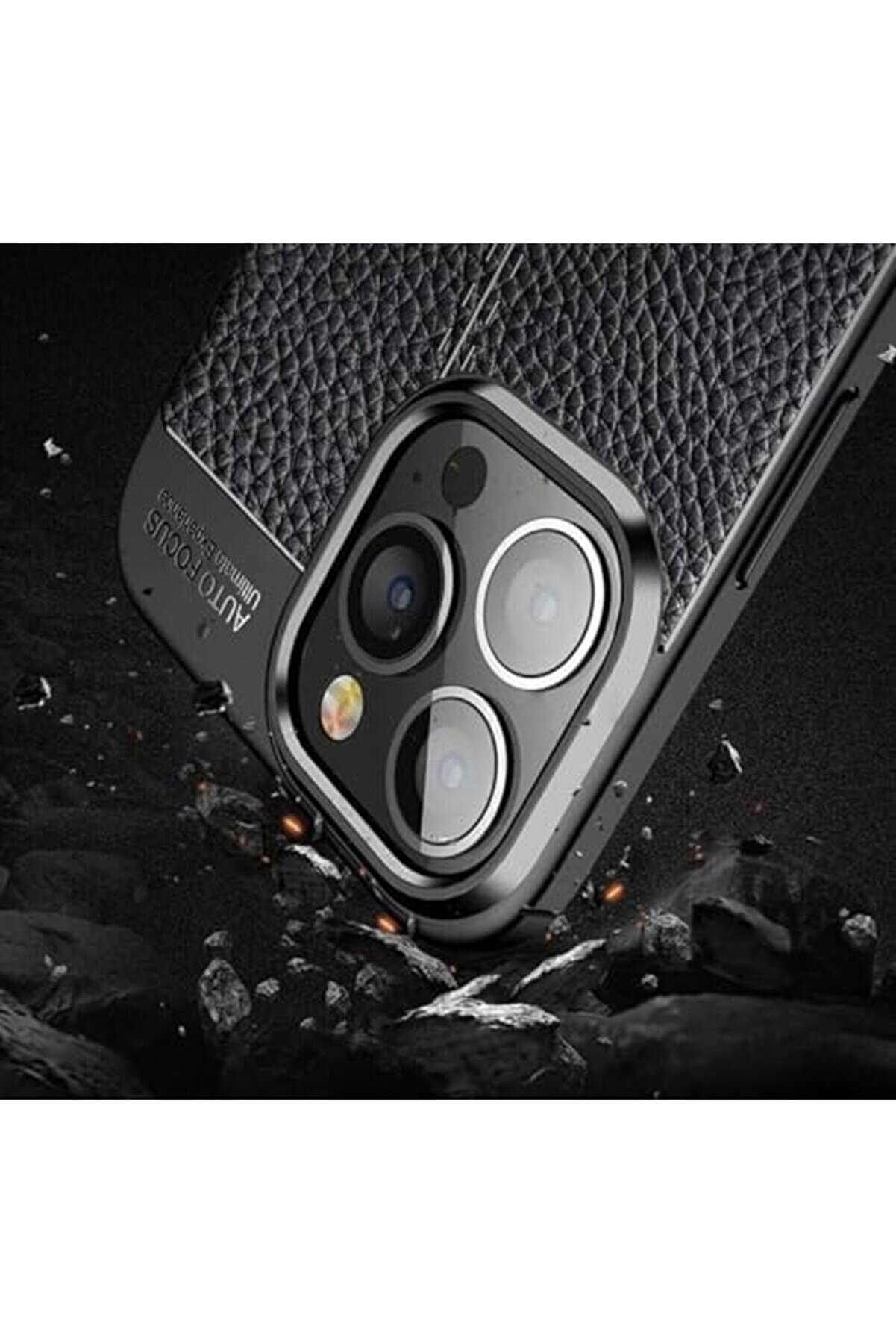 16 Pro Max Si̇yah Kılıf - Şok Emi̇ci̇ Tam Kasa Koruma Sağlayan Premi̇um Si̇li̇kon Kapak 1117798