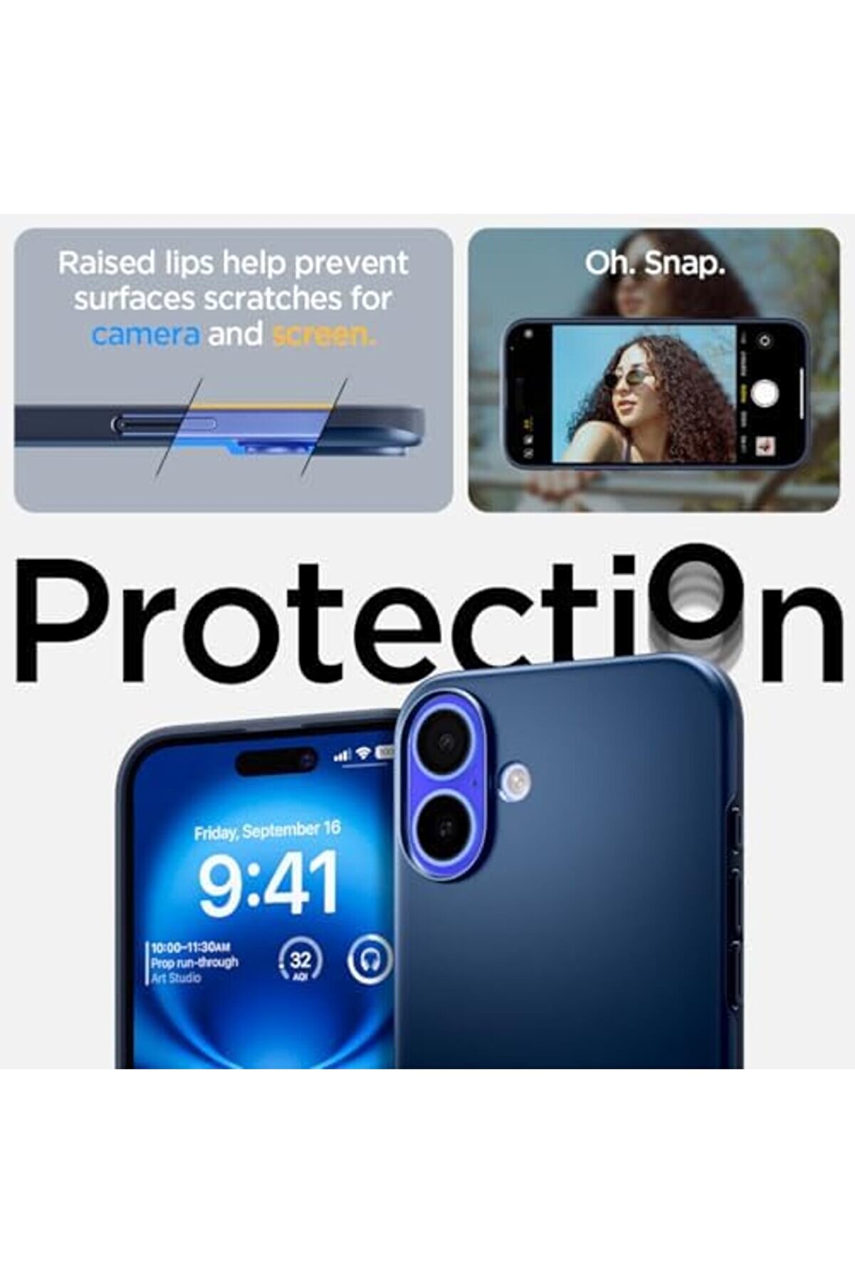 16 İnce Kılıf Thi̇n Fi̇t Hava Kanalı Teknoloji̇si̇&trade; Askeri̇ Sınıf Koruma Magfi̇t Navy Kapak - Acs08061 10