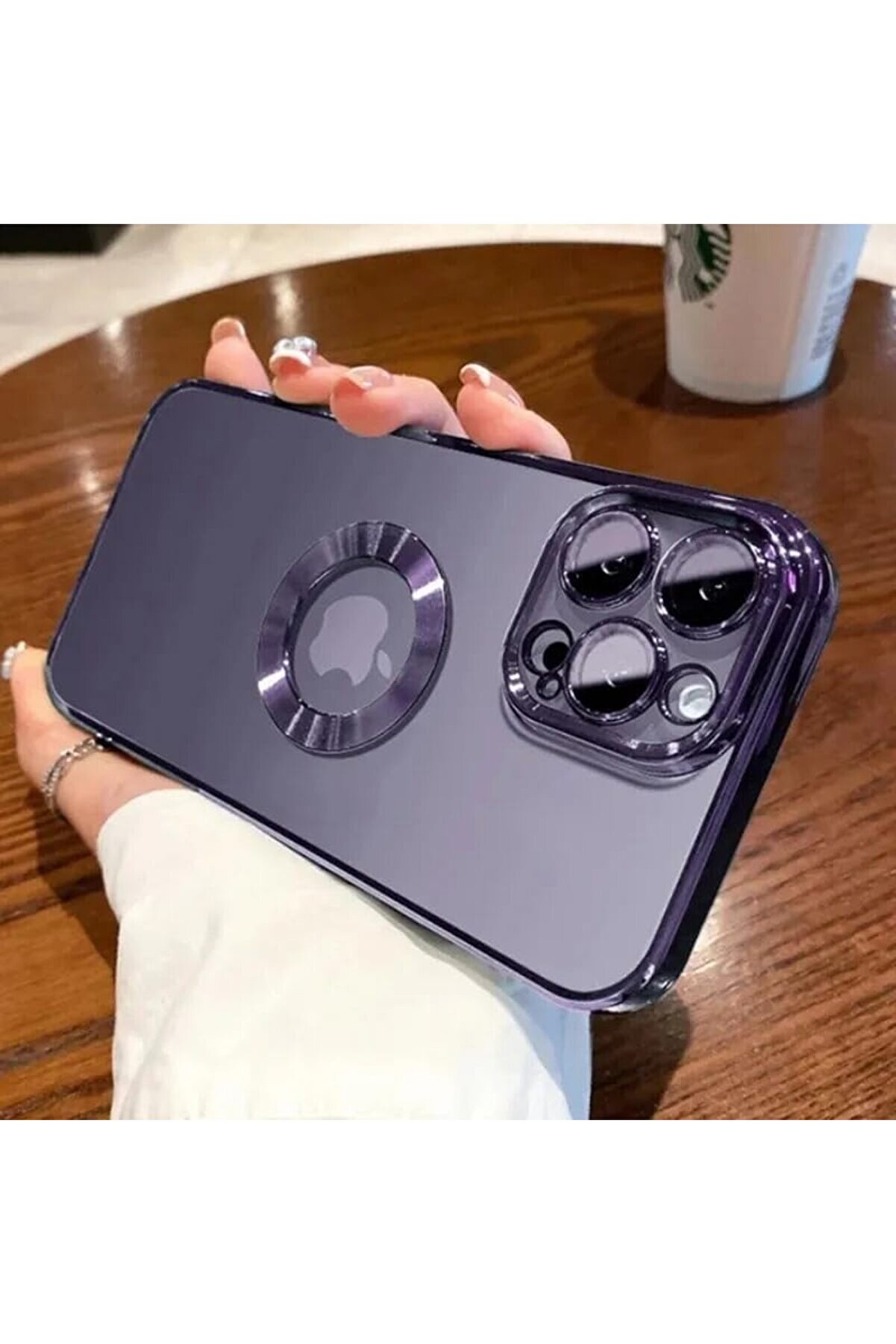 STOREMAX AKSESUAR 14 Pro (6.1) inç Laser Silikon Arkası Şeffaf Kamera Korumalı Logo Detaylı Kılıf- 14 Pro Las