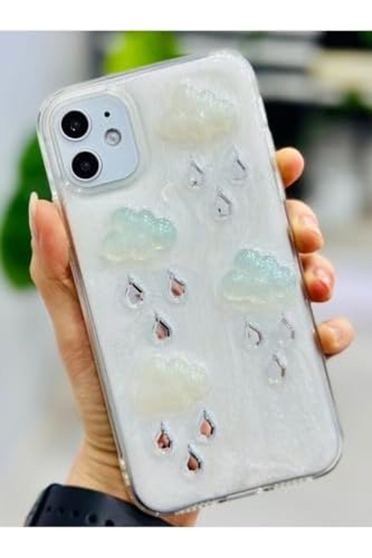 Aksesuar 11 İle Uyumlu Epoksi̇ Bulut Tasarımlı Oyuncaklı Esnek Si̇li̇kon Kılıf 1014773