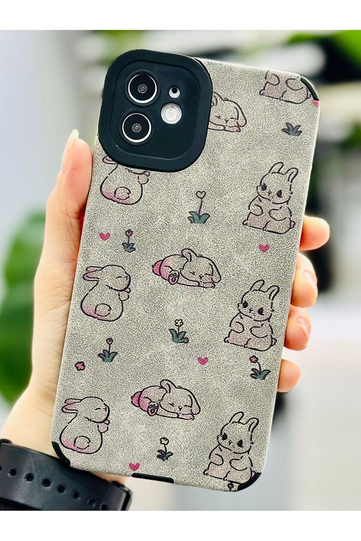 STOREMAX Aksesuar 11 ile Uyumlu Kaplama TAVŞANLAR Tasarımlı Esnek Silikon Kılıf 1014773