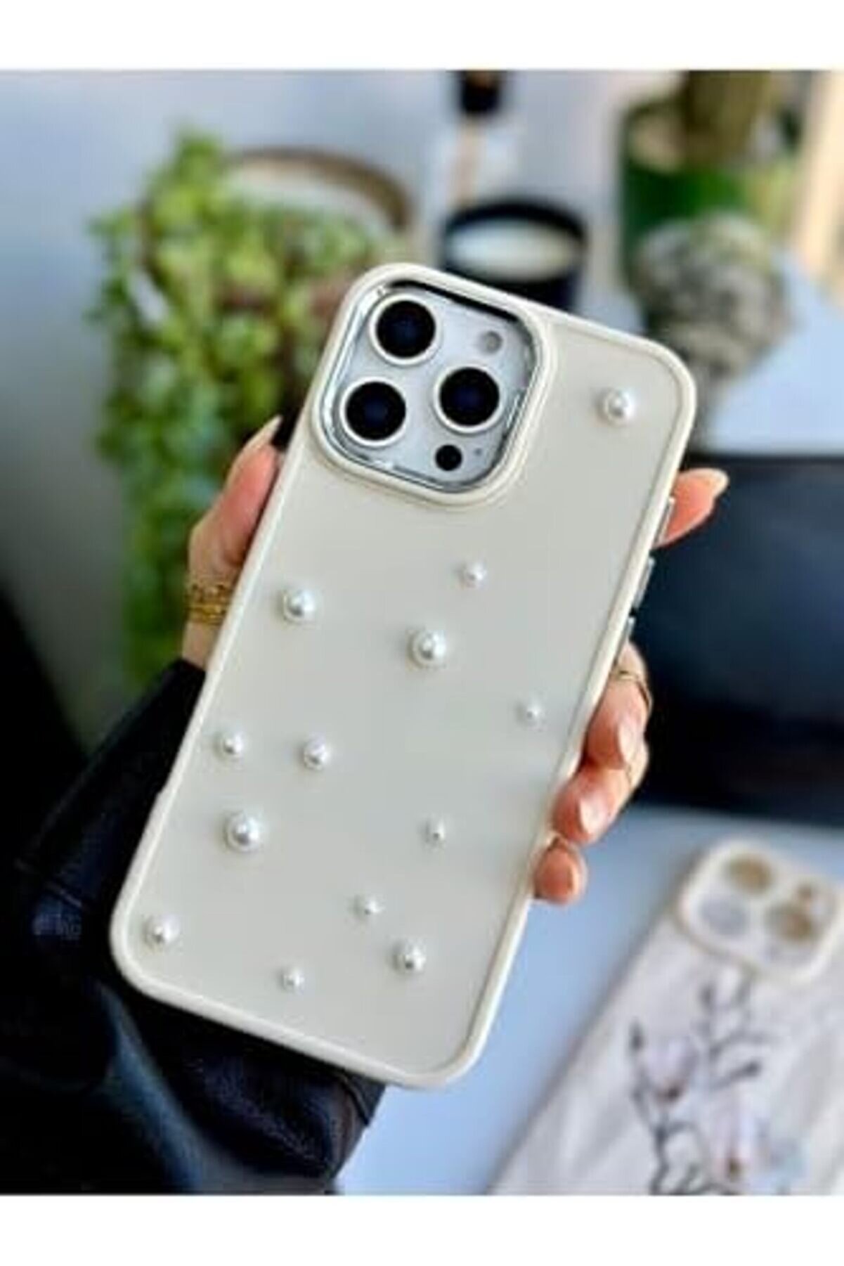 Aksesuar 16 Promax Uyumlu 3D Pearl Tasarımlı Oyuncaklı Si̇li̇kon Kılıf - Krempearl 1014773