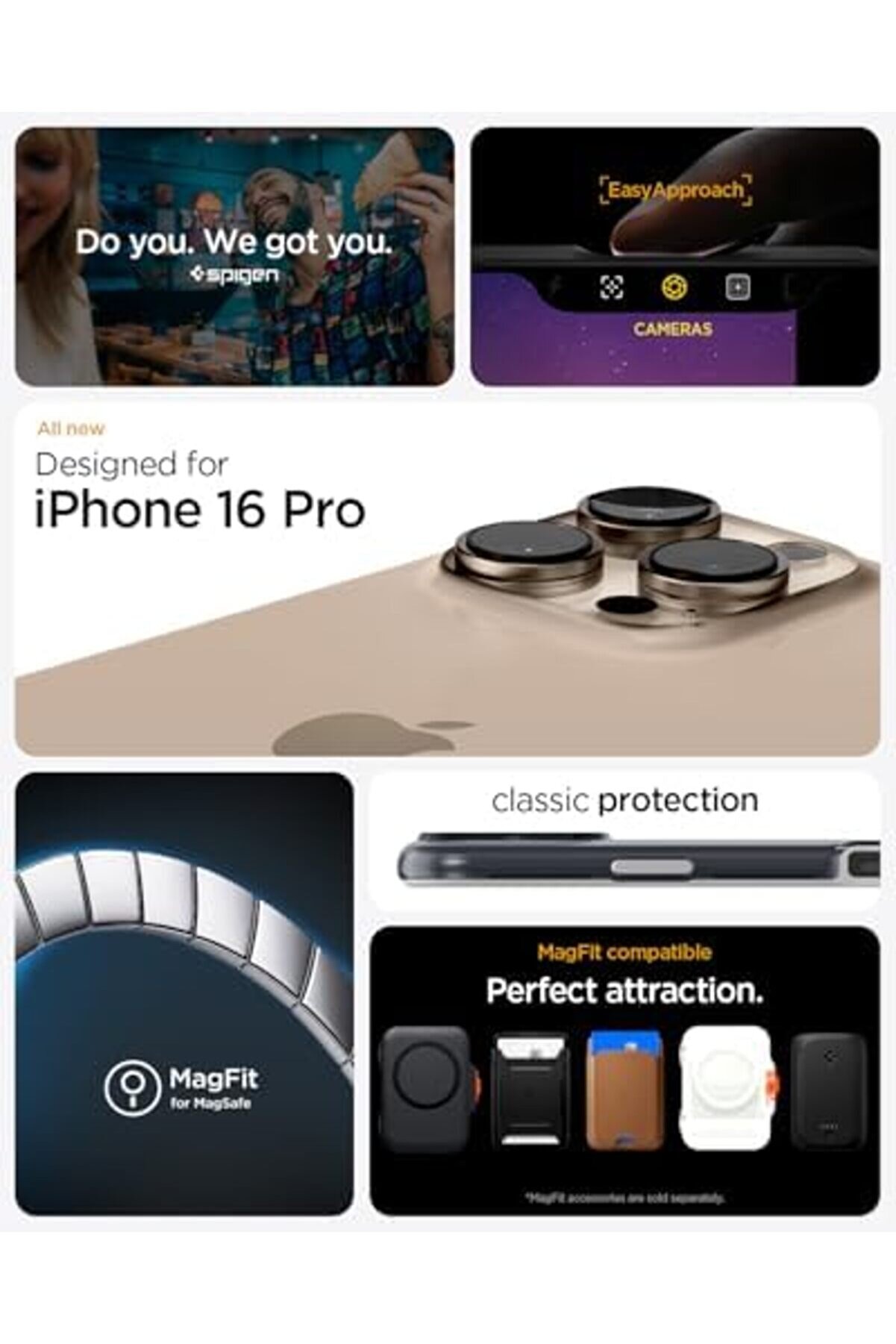 16 Pro Kılıf C1 Hava Kanalı Teknoloji̇si̇™ Askeri̇ Sınıf Koruma Magfi̇t Graphi̇te Tasarım Kapak - Acs0815