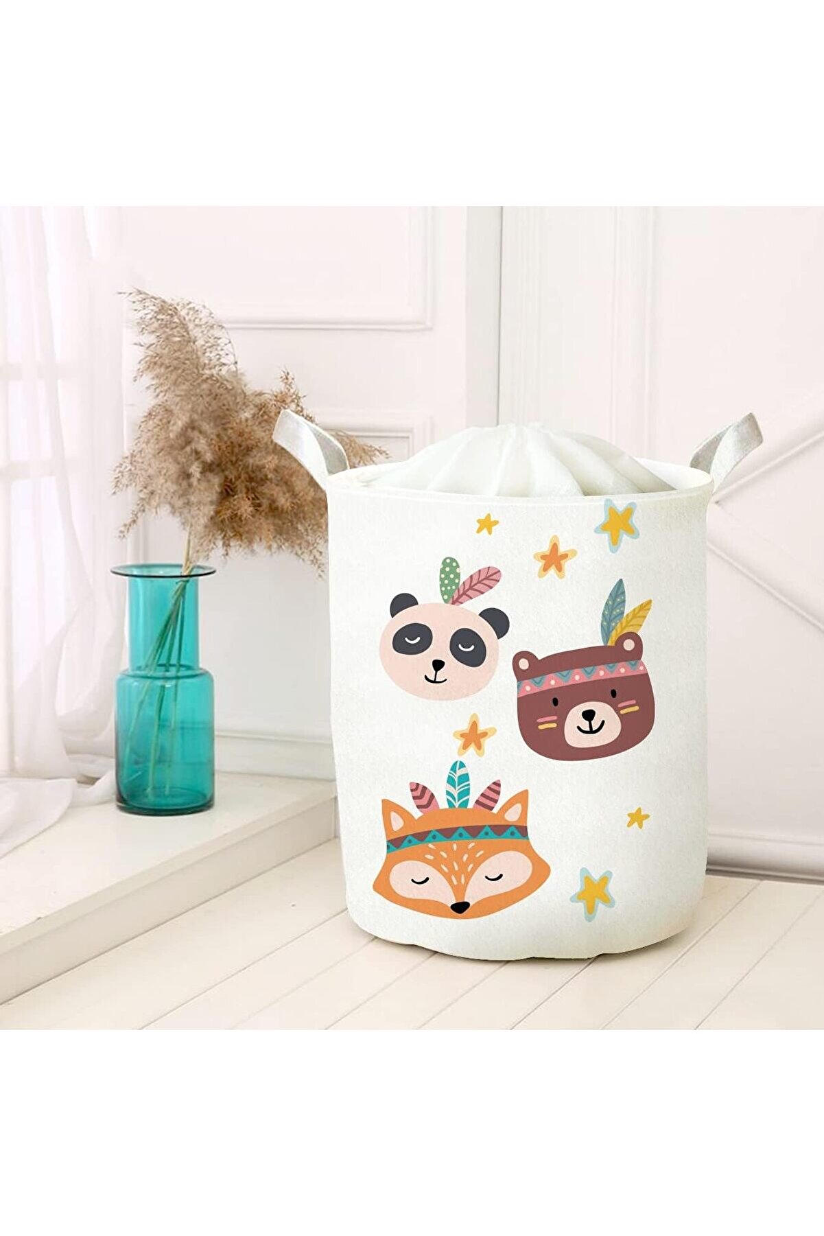 STOREMAX Amaçlı Oyuncak Saklama Kutusu Kirli Çamaşır Piknik Sepeti Katlanır Düzenleyici Keçe Model 00344 101