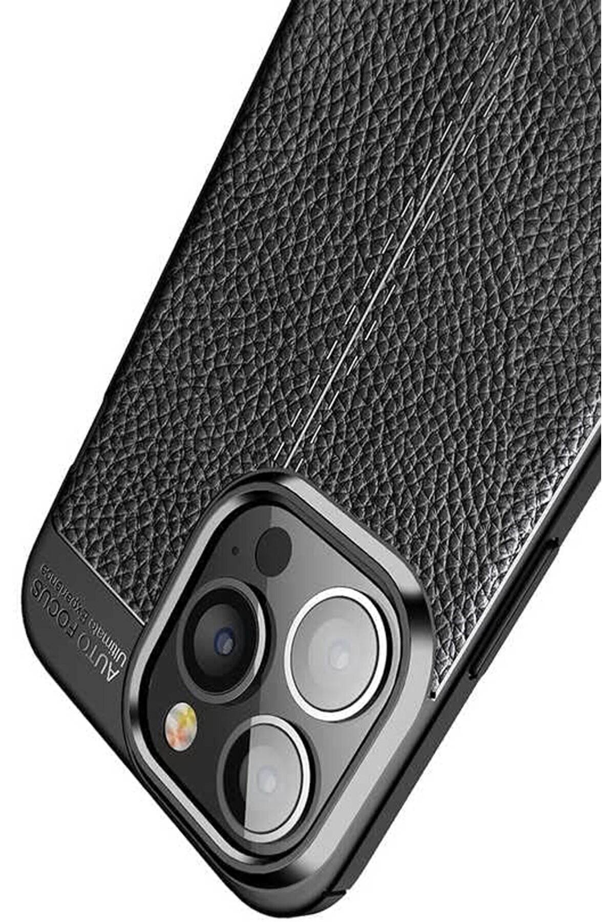 15 Pro Max İle Uyumlu Deri̇ Si̇li̇kon Y&uuml;zeyli̇ Si̇li̇kon Kılıf Ni̇ss Si̇li̇kon Deri̇ Soft Ultra Sli̇m Fi̇t Kılıf