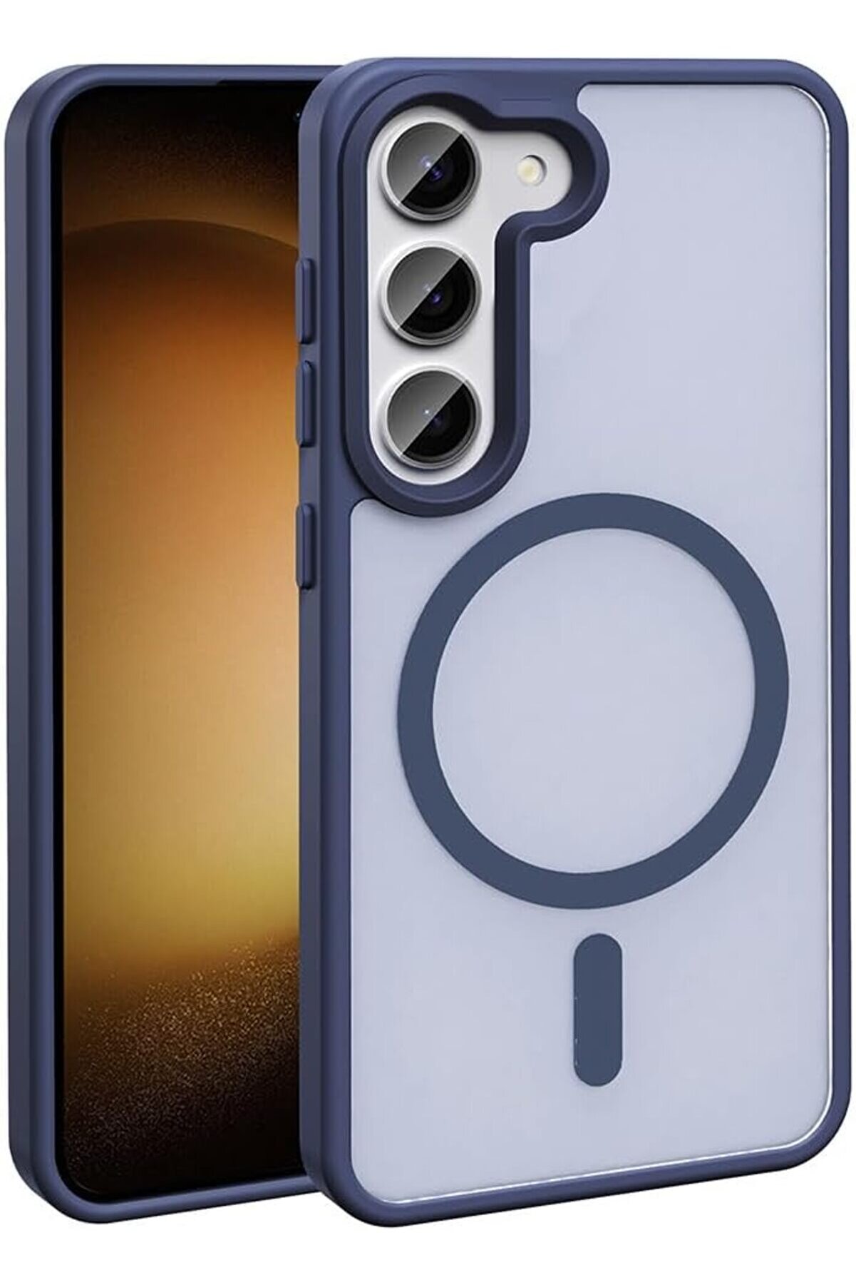 STOREMAX S24 FE Kılıf Uyumlu Mat Arka Yüzey Sio Kapak Lacivert 1014773