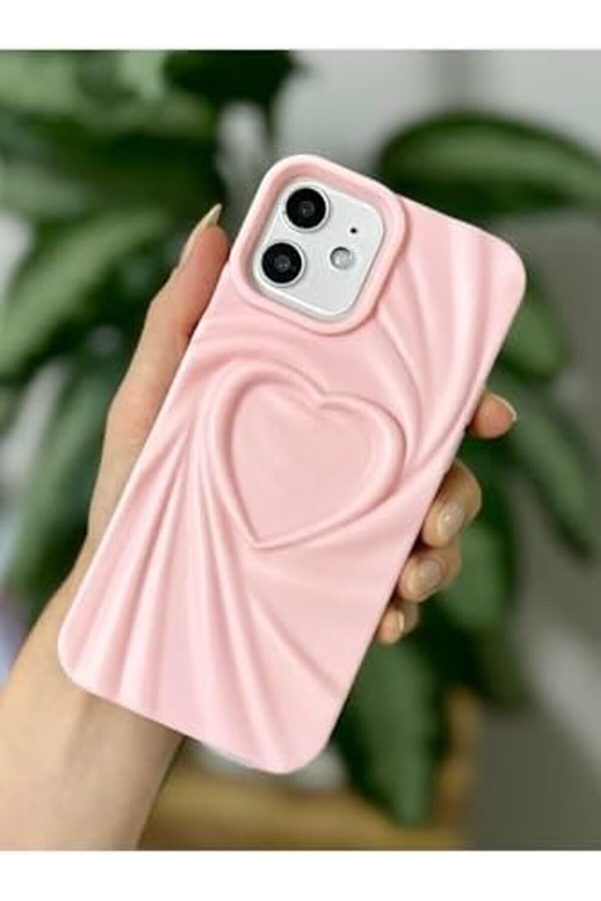 Aksesuar 12 Ve 12 Pro İle Uyumlu 3D Mat Kalp Kabartma Desenli̇ Darbe &Ouml;nleyi̇ci̇ Si̇li̇kon Kılıf 1014773