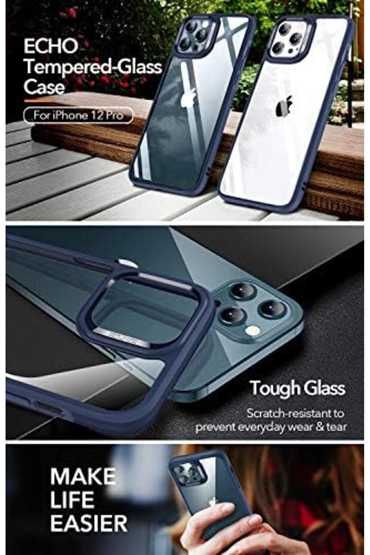 12 Pro Kılıf,Ice Shi̇eld Mavi̇ 1014773