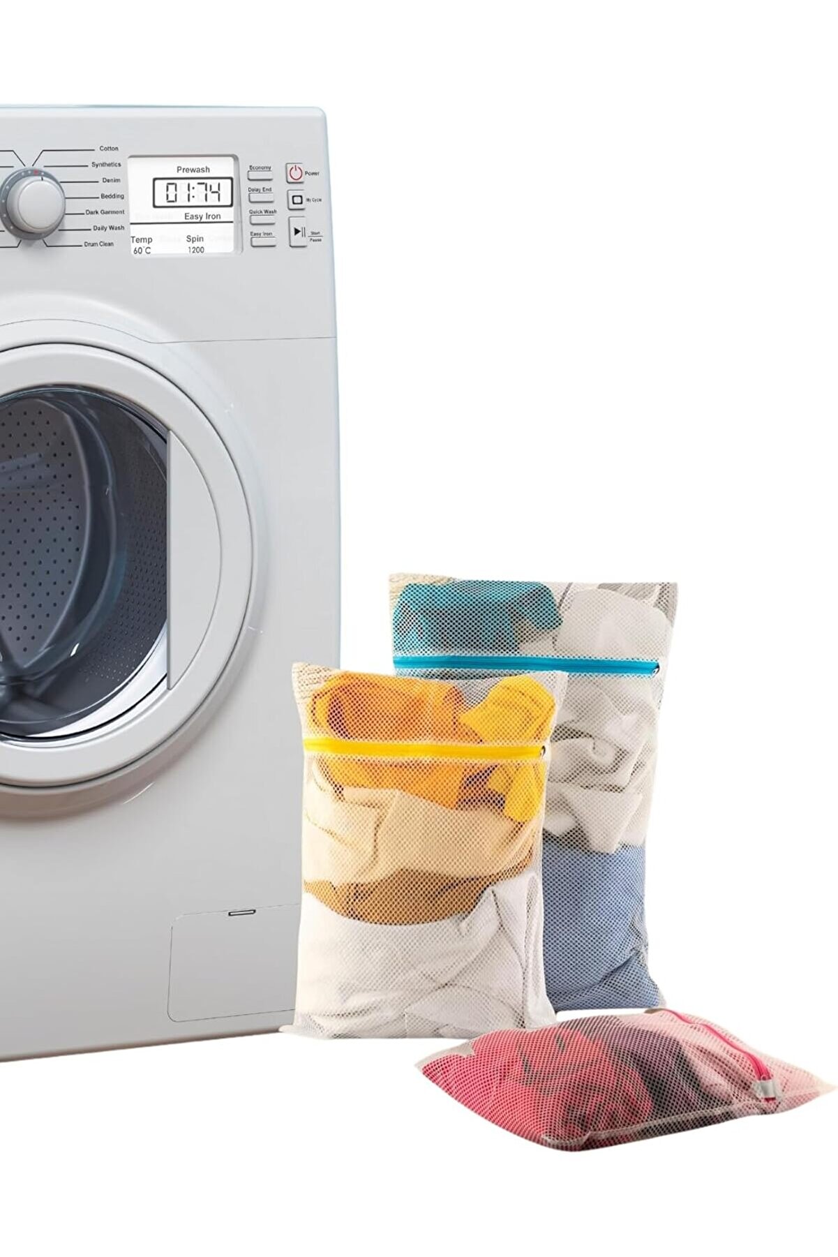 STOREMAX Fermuarlı Çamaşır Yıkama Filesi - Asker ve Bebek İçin (3 Adet) 1014773