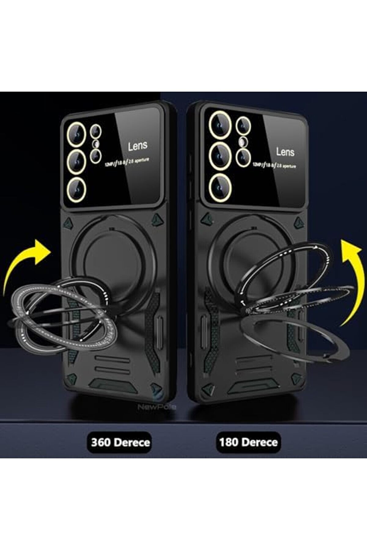 S24 Ultra İ&ccedil;i̇n Uyumlu Kılıf -, Kamera Lens, Sert Si̇li̇kon, Darbeye Karşı Dayanıklı Kılıf 1014773