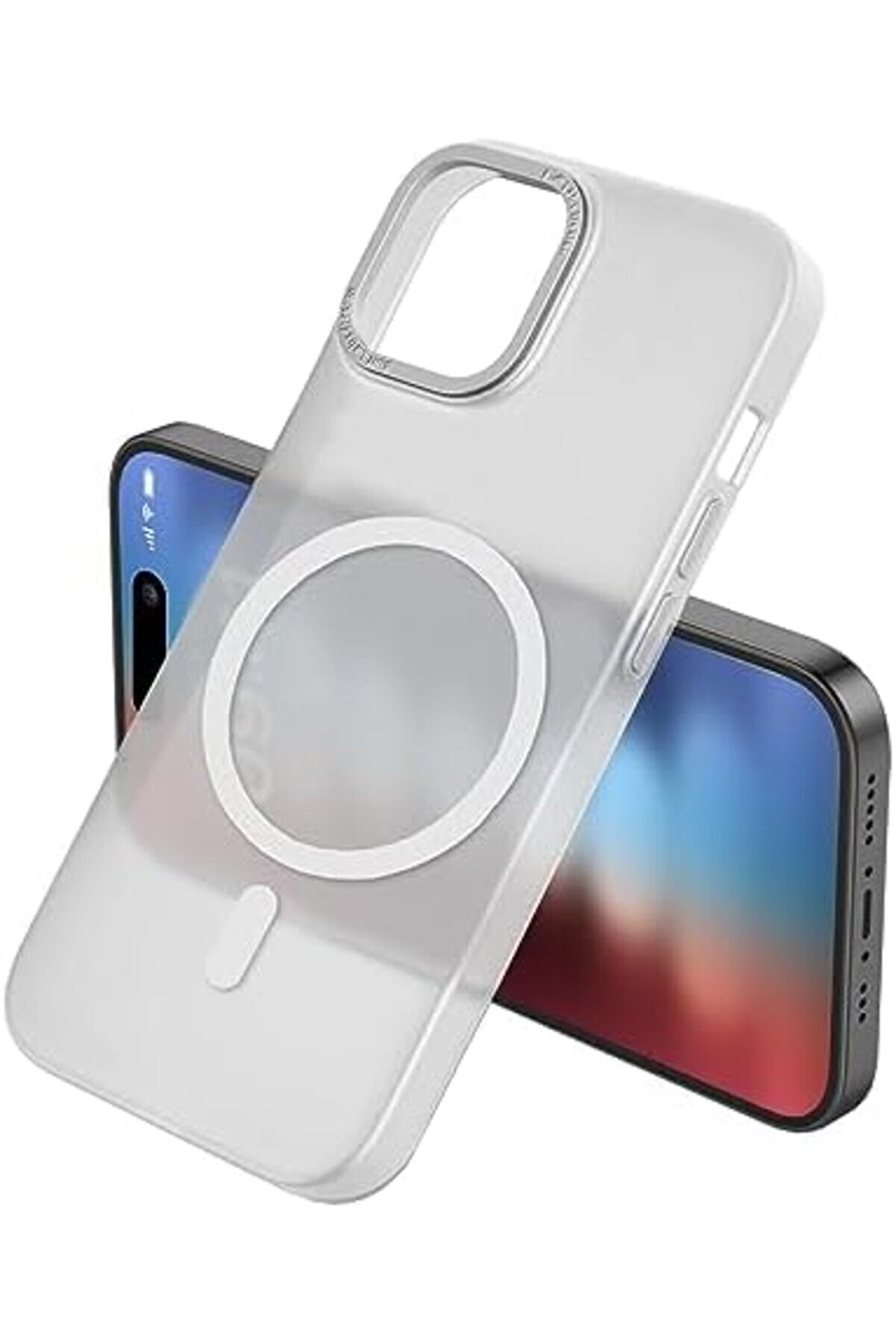 Labs 15 Taofi̇t Manyeti̇k Yarı Saydam Metal Çerçeveli̇ Kılıf (Beyaz) 1014773