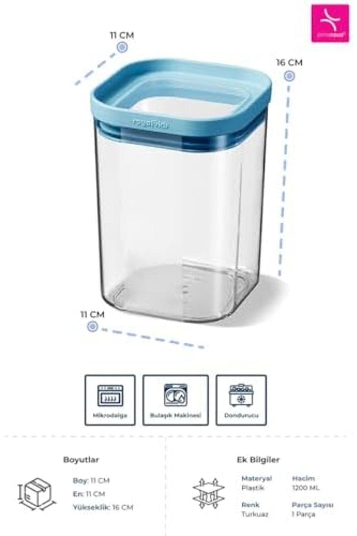 Kuru Gıda Saklama Kabı 1200Ml 1014773