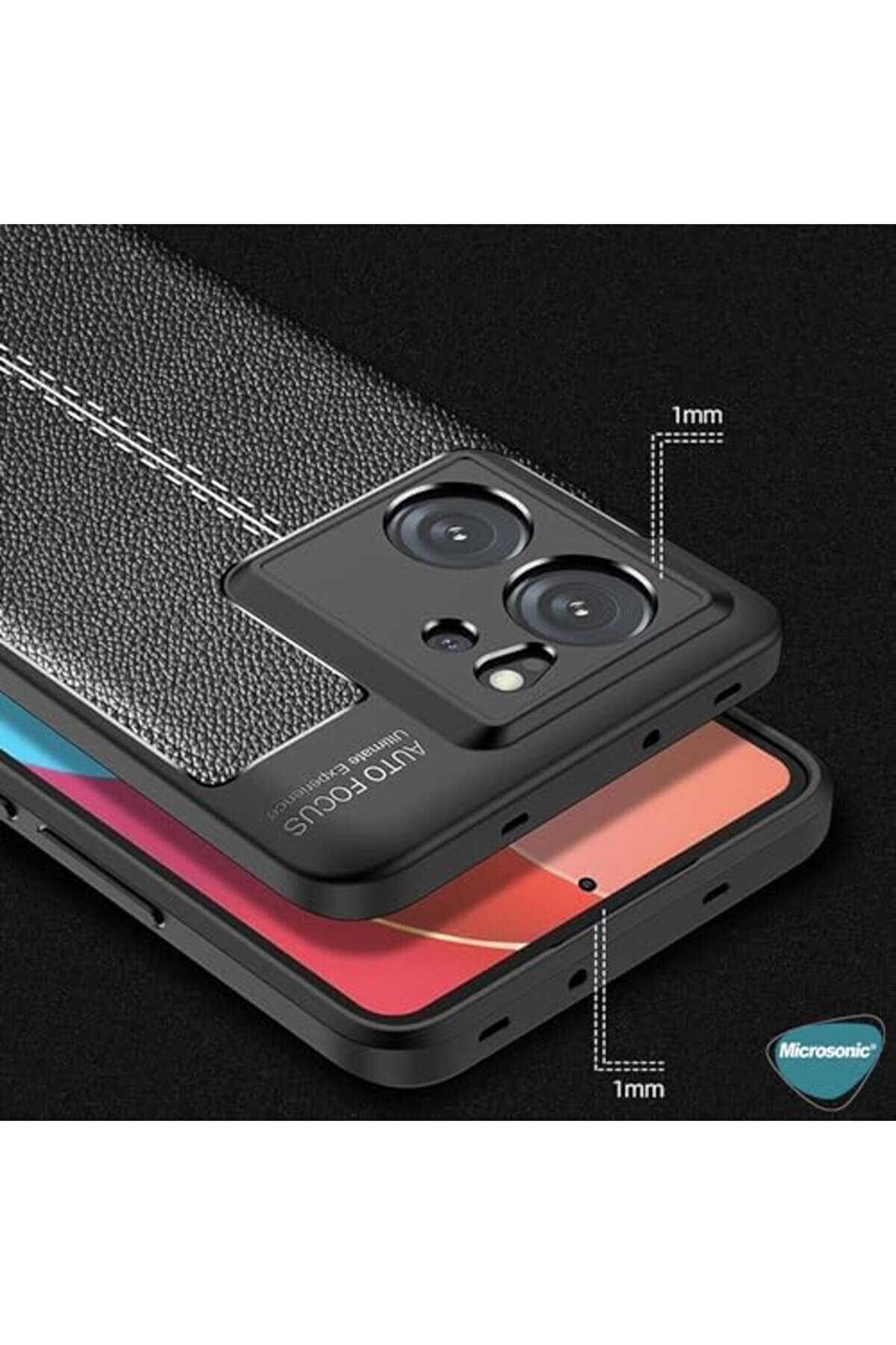 Mi̇ 13T Pro Kılıf Deri̇ Dokulu Si̇li̇kon Si̇yah [Mi̇ 13T Pro İle Uyumlu Kılıf - Si̇yah] 1014773