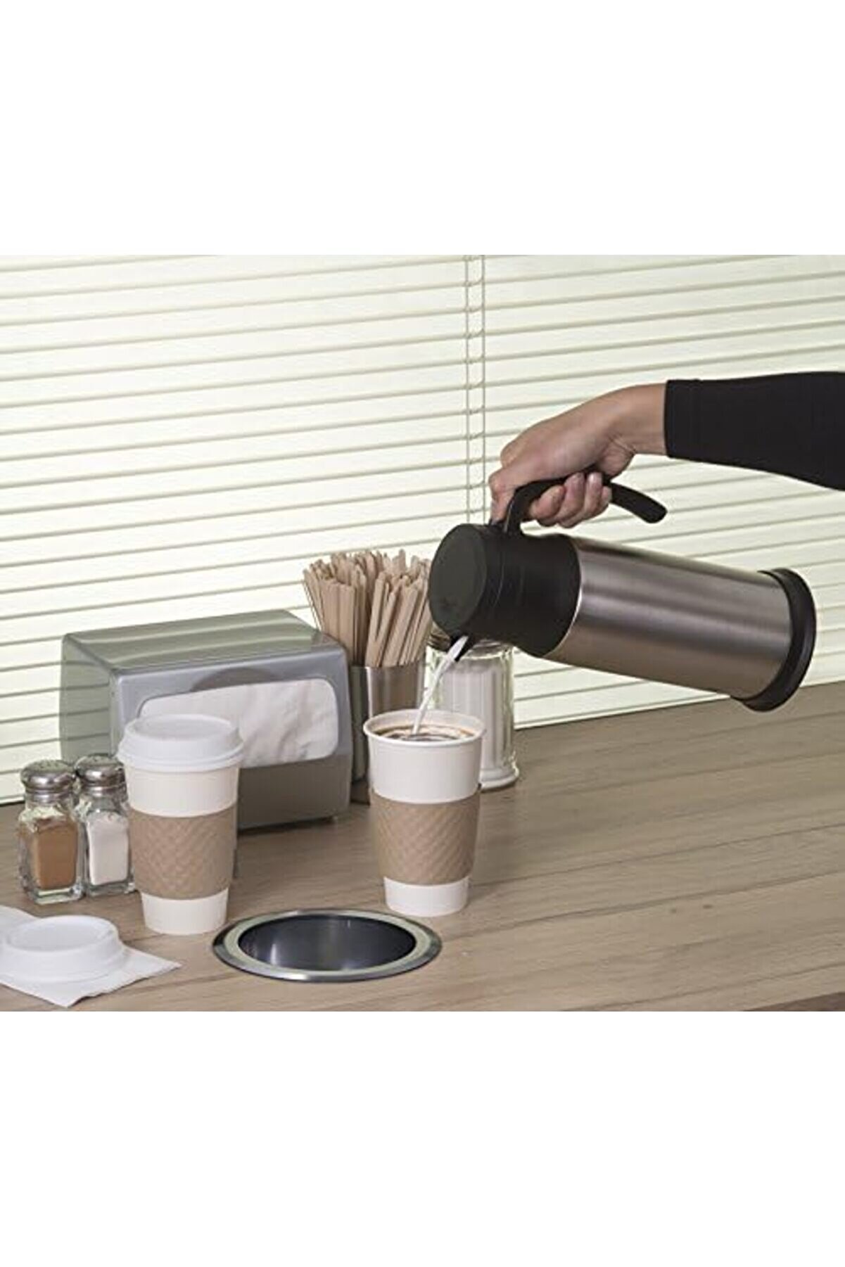 Sh-Mae10 Vakumlu Krema Ve Süt Ürünleri̇ Servi̇s Termosu 1L 1014773