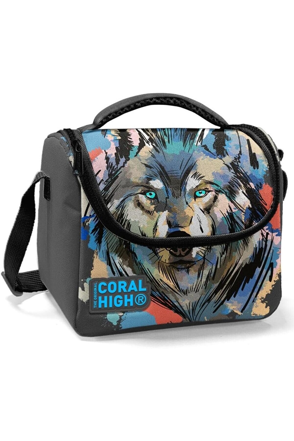 STOREMAX modashine Thermo Erkek Çocuk Okul Beslenme Çantası - Gri Siyah Kurt modascope 1014773