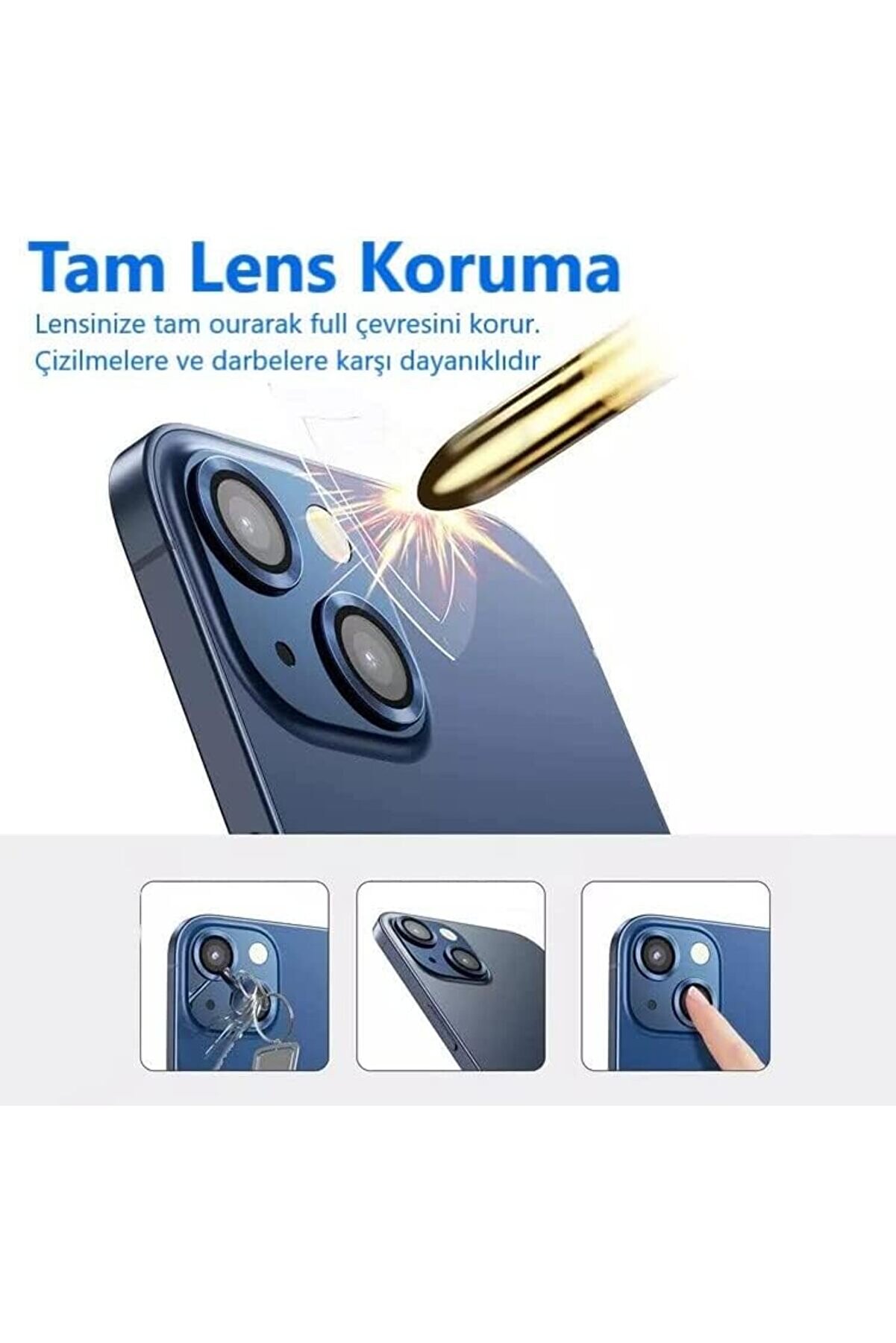 15 Pro/Pro Max Kamera Lens, 9H Temperli̇ Cam 15 Pro Ve Pro Max İçi̇n 1014773