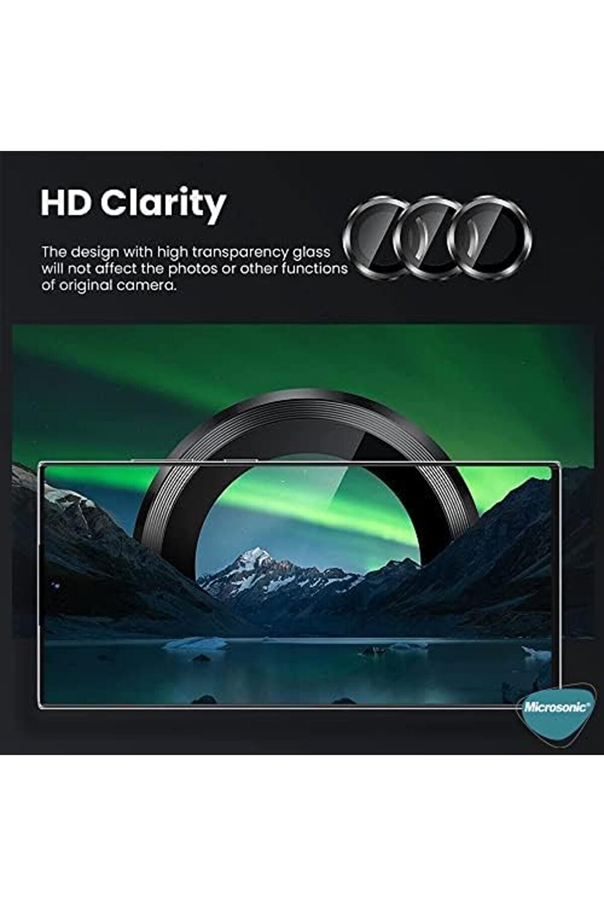 16E Tekli̇ Kamera Lens Koruma Camı Si̇yah 1014773