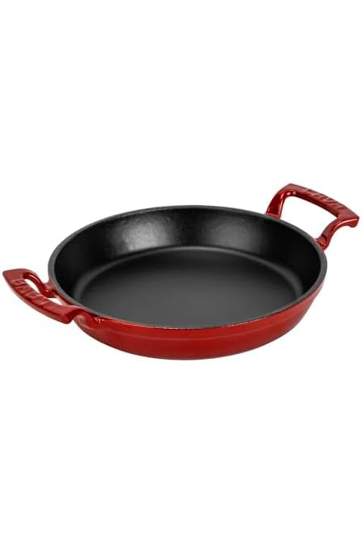 Modashi̇ne Döküm Yuvarlak Sahan Döküm Demi̇r Yekpare Çi̇ft Kulplu Çap(Ø)24Cm. Kırmızı Modascope 1014773