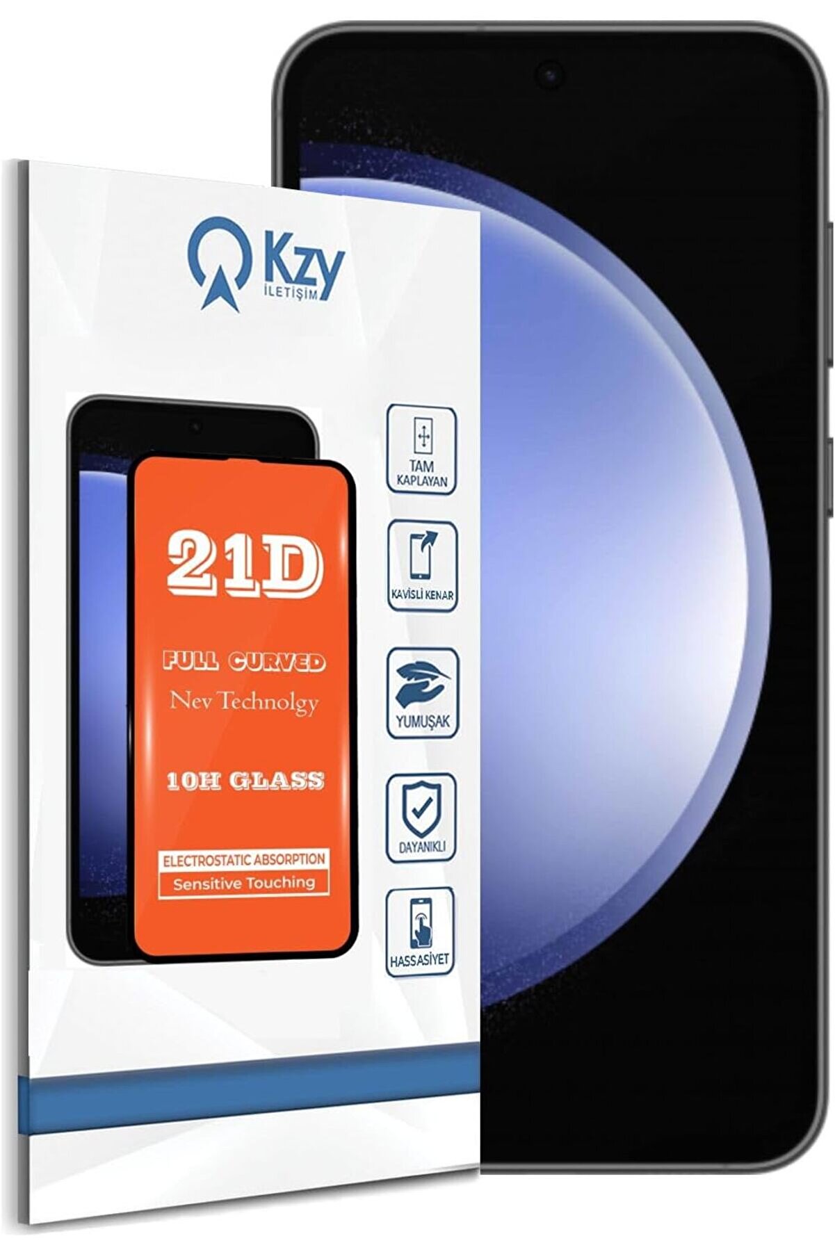 STOREMAX İLETİŞİM S23 FE ile Uyumlu Tam Kaplayan 21D Temperli Ekran Cam 1014773