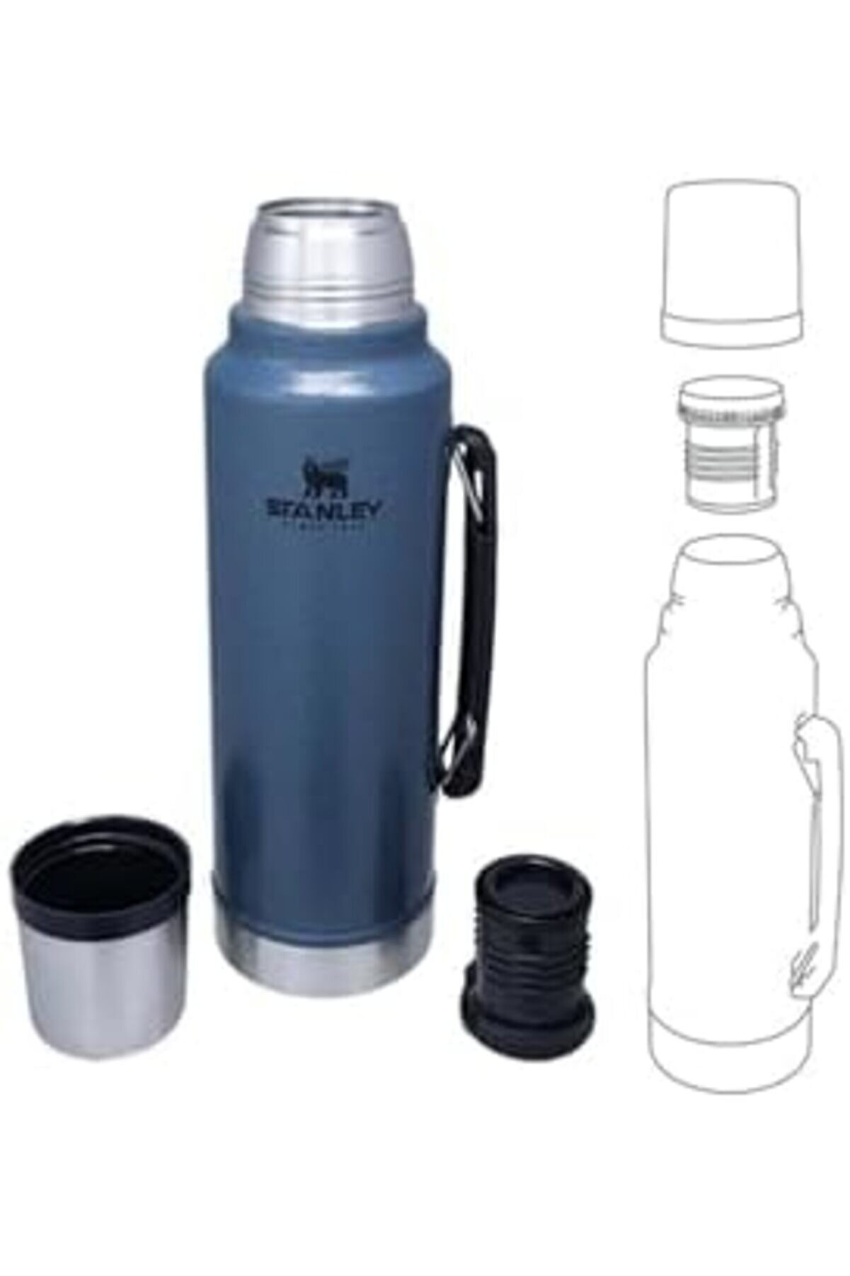 Klasi̇k Vakumlu Paslanmaz Çeli̇k Termos 1 Lt 1014773