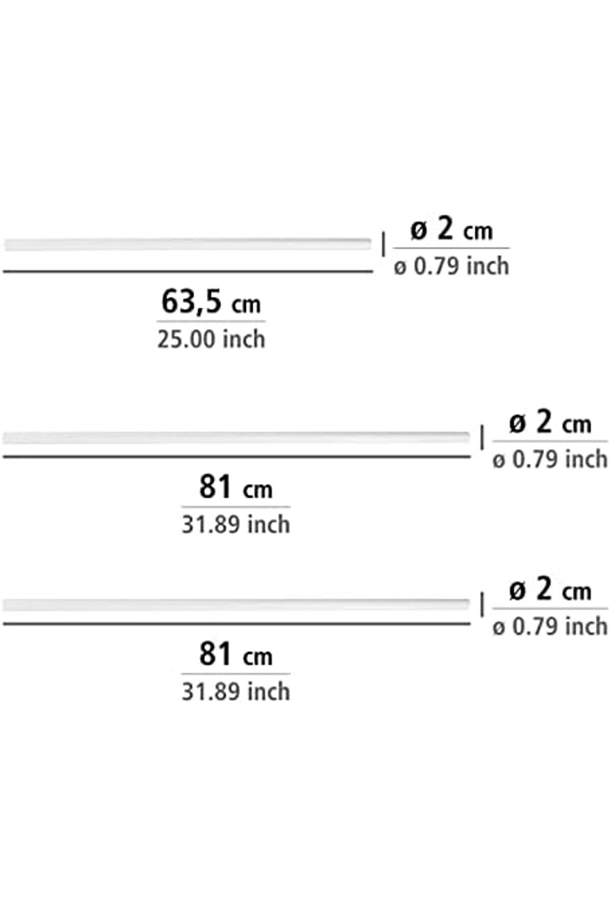 Evrensel Açı Çubuğu Beyaz Çeşi̇tli̇ Uzunluklar, Ø 2 Cm Beyaz 1014773