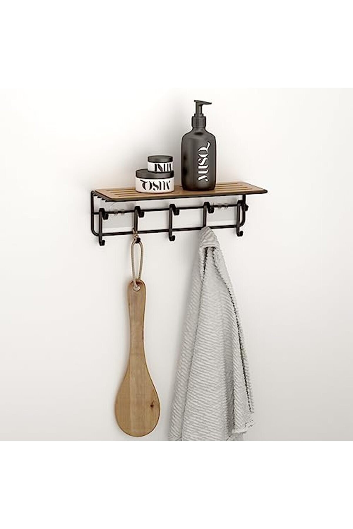 Yapışkanlı Askılı Raf St170 Mat Si̇yah 1014773