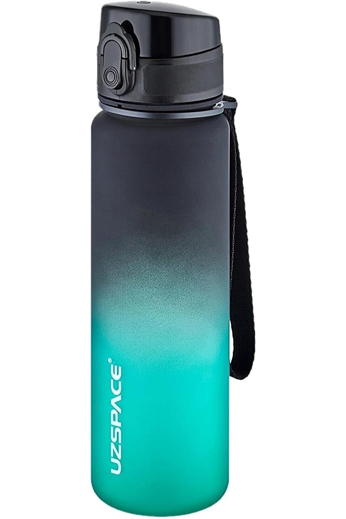 STOREMAX 500ml Soft Çift Renk Motivasyon Tritan Su Matarası (Siyah-Yeşil) 1014773