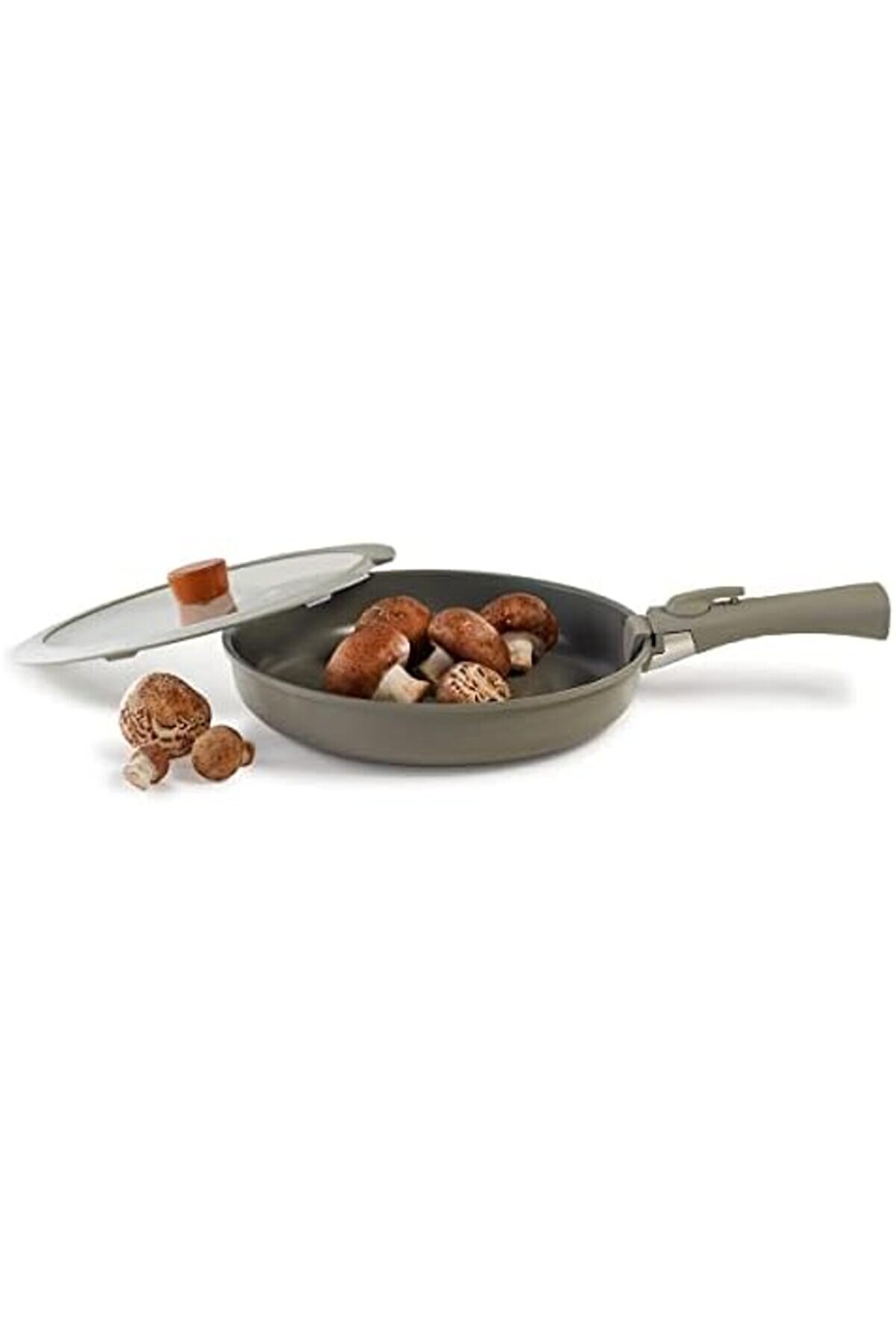 Modashi̇ne Mi̇das Gri̇ 9 Parça Ayrılabi̇len Saplı İç İçe Geçebi̇len Tencere Tava Seti̇ Modascope 1014773