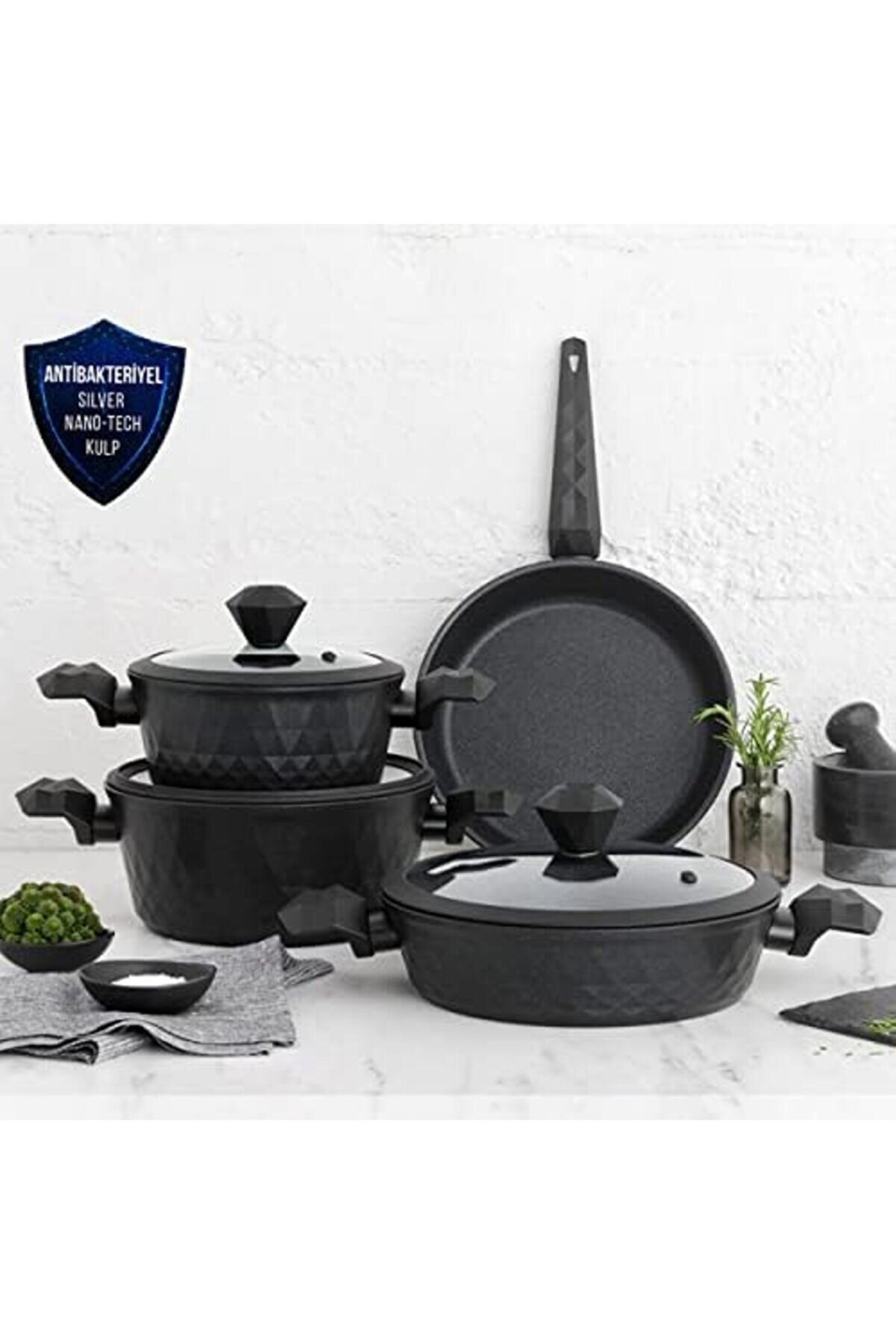 Modashi̇ne Bi̇o Kulp 7 Parça Tencere Seti̇ Modascope 1014773