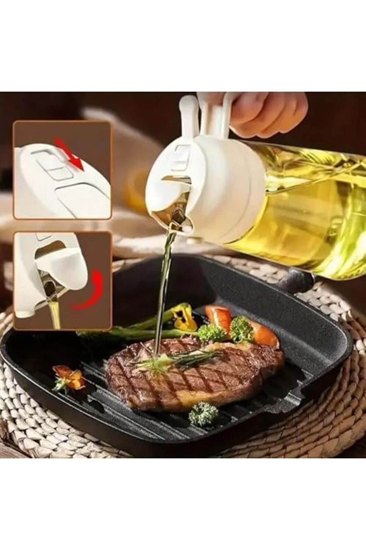 Modashi̇ne 2Si̇ 1Arada Yağ Dökücü Ve Spreyli̇ Yağdanlık Cam Yağ Püskürtücü Modascope 1014773