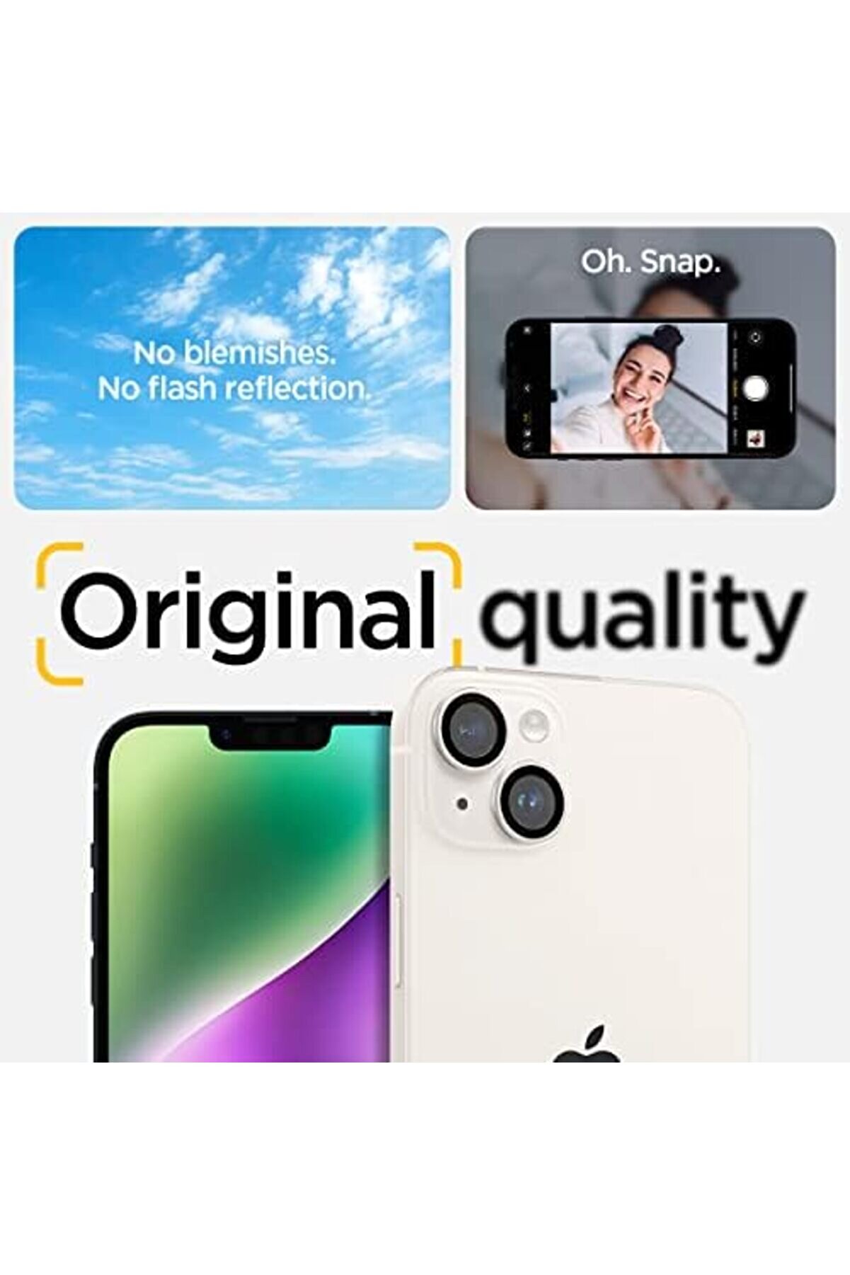 15 / 15 / 14 / 14 Kamera Lens Camı Glas.tr Ez Fi̇t Opti̇k Pro (2 Adet) Starli̇ght - Agl05