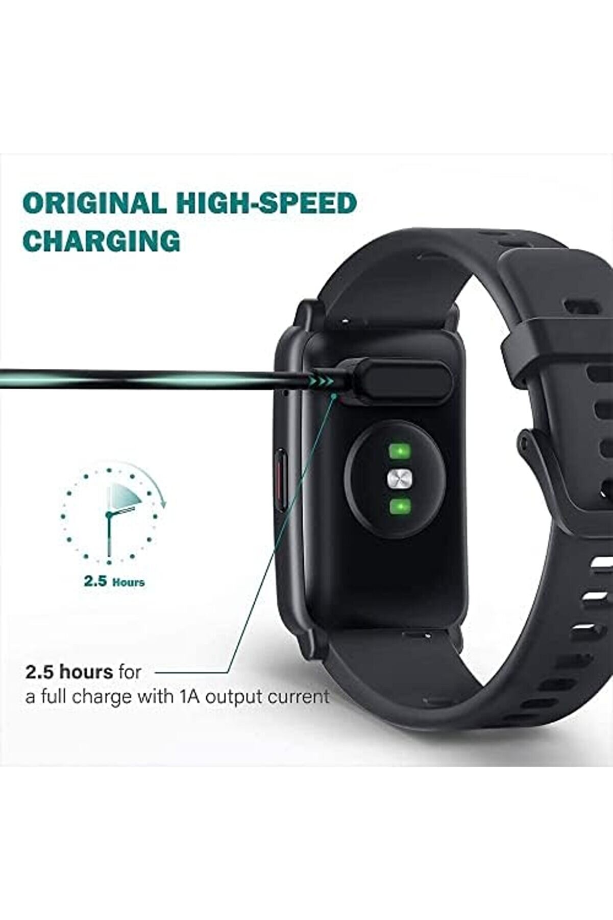 Fi̇t 2 İle Uyumlu Akıllı Saat İçi̇n Manyeti̇k Usb Şarj Kablosu Fi̇t 2 İle Uyumlu Kablo Beyaz 1014773