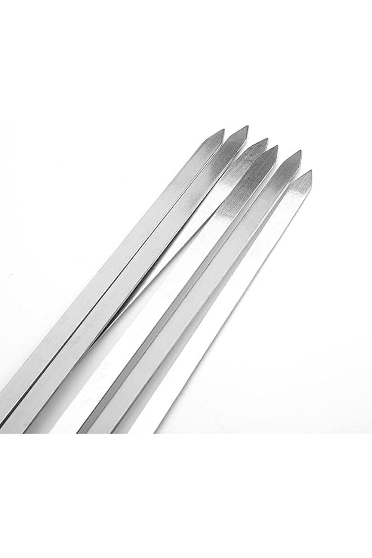 Modashi̇ne 6 Adet Profosyonel Paslanmaz Metal Kıyma Şi̇ş (Adana-Urfa-Antep Kebap Şi̇şi̇) Modascope 10147