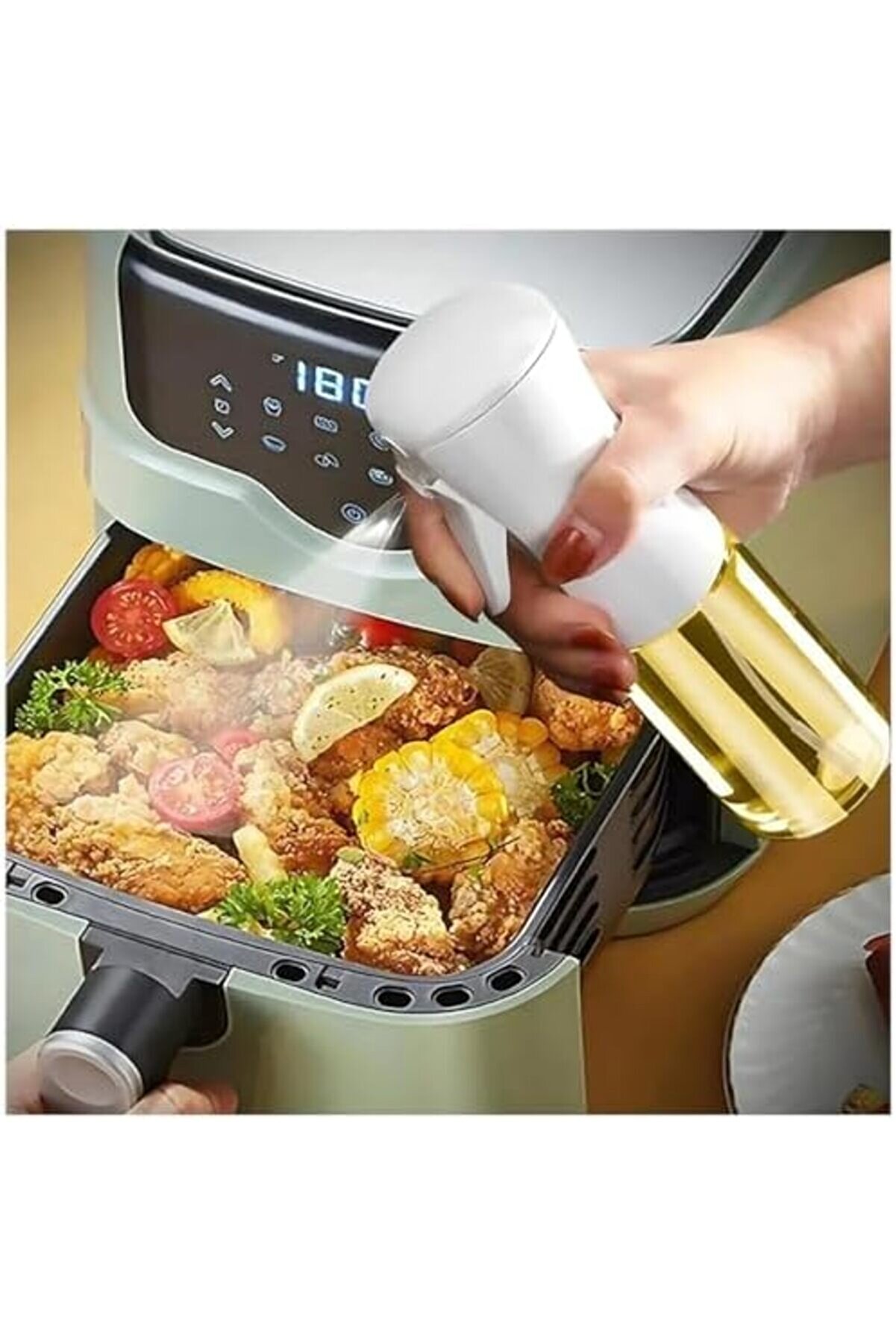 Modashi̇ne Yağdanlık Cam Şi̇şe Yağ Püskürtücü 300 Ml - Ai̇rfryer, Kızartma, Ve Salata İçi̇n Büyük Boy Ya