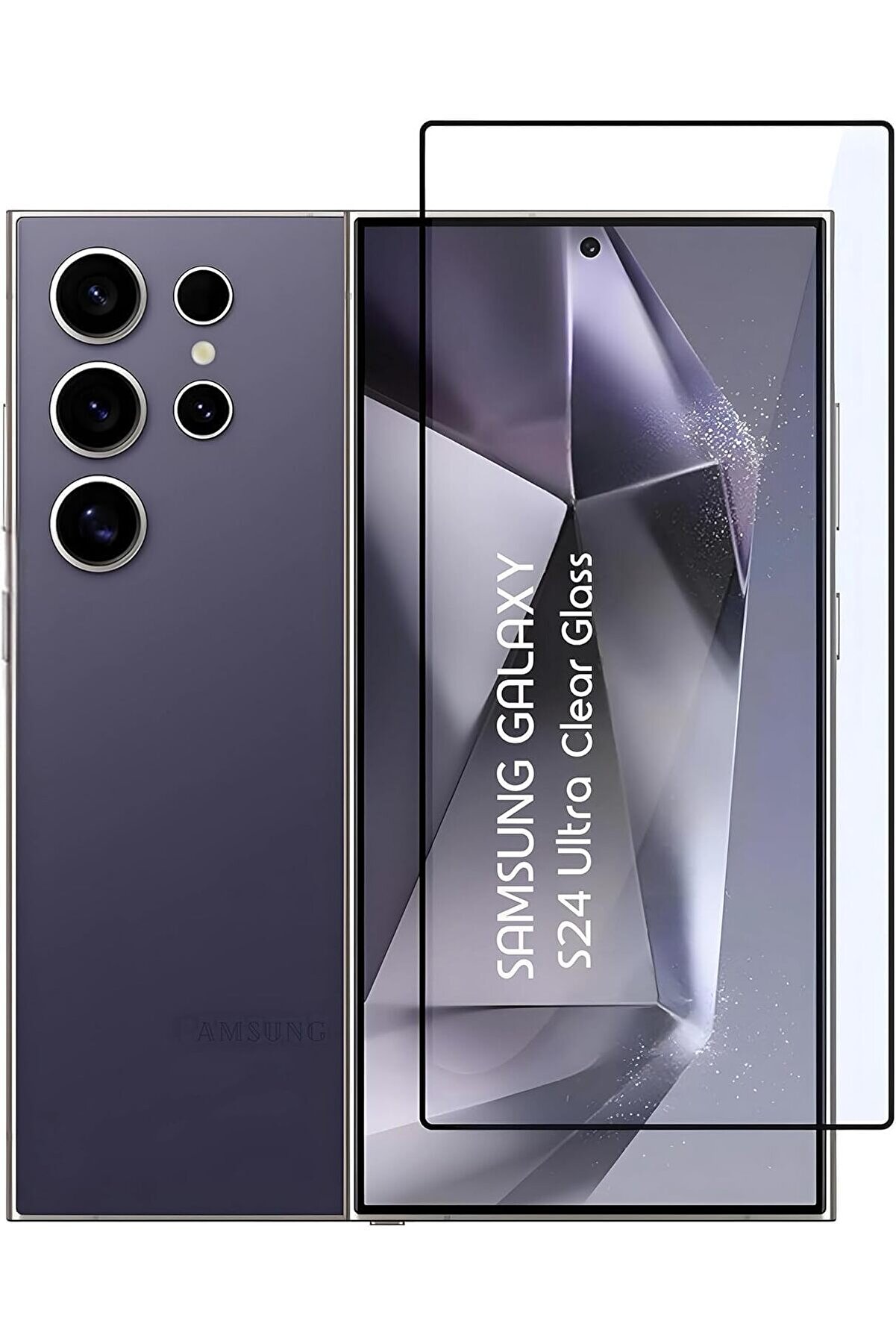 STOREMAX es S24 Ultra için Ekranı Tam kaplayan Full Ekran Cam, Full Tam koruma Kırılmaz Cam 1014773