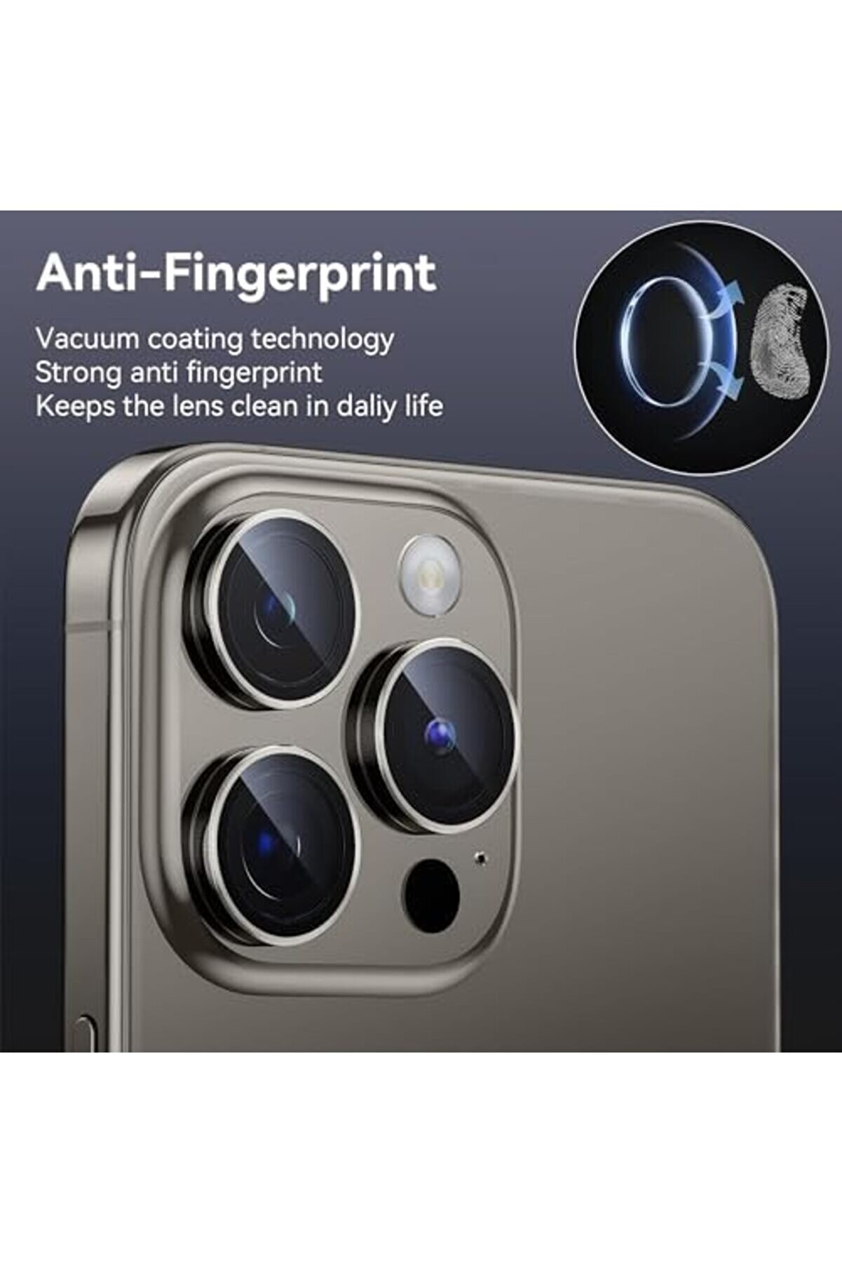 15 Pro Max 15 Pro İçi̇n Kamera Lens Kamera Ultra Yüksek Kali̇teli̇ Cam Lens Mercek ( Ti̇tanyum) 1088605